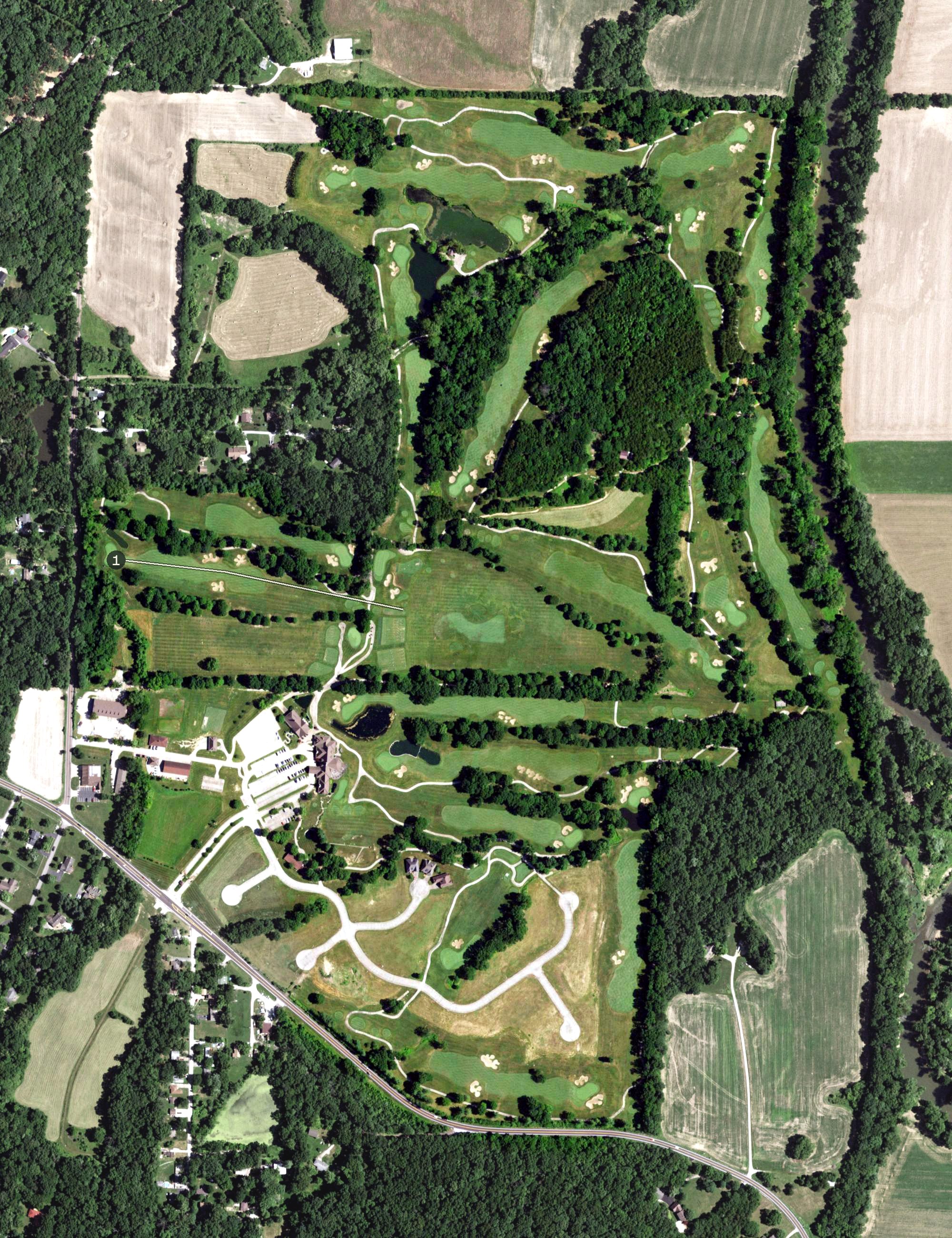 Aerial view of Fox Run Golf Club, MO
