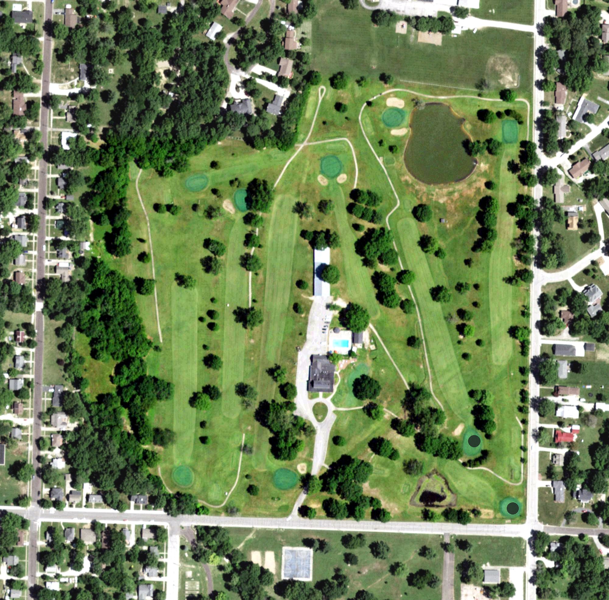 Aerial view of Fulton Country Club, MO
