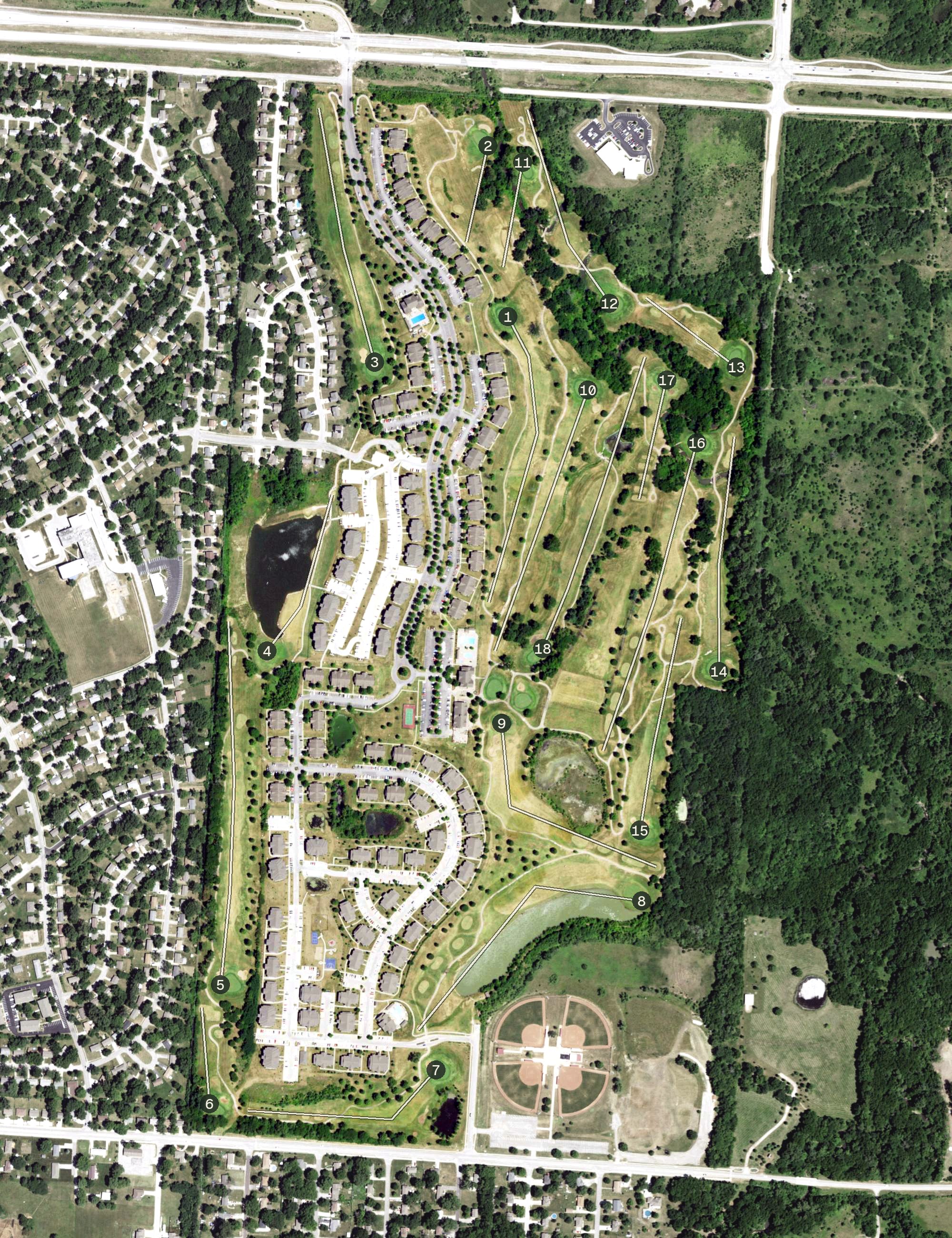 Aerial view of Grand Summit Golf & Country Club, MO