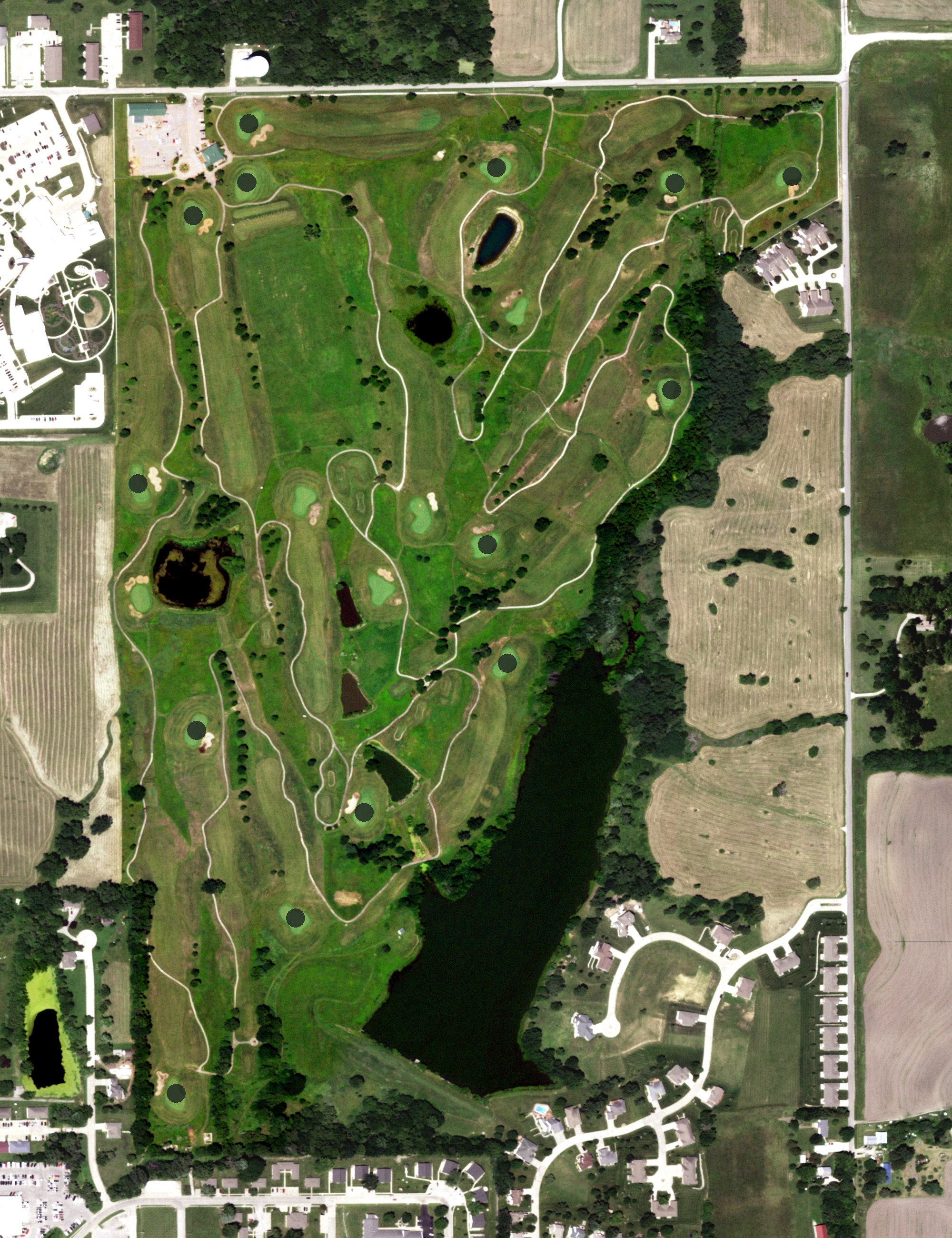 Aerial view of Green Hills Golf Course, MO