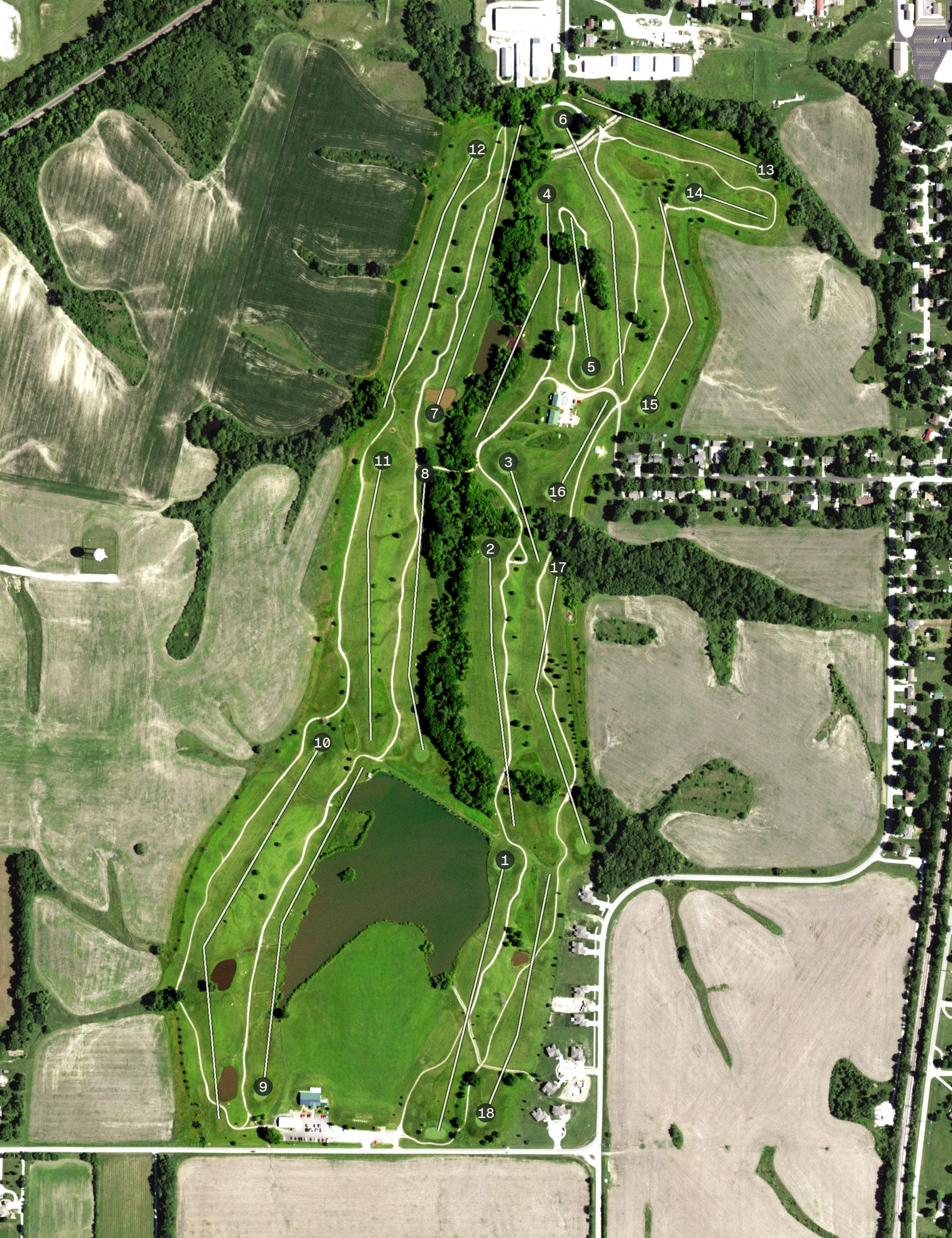 Aerial view of Hidden Valley Golf Course, MO
