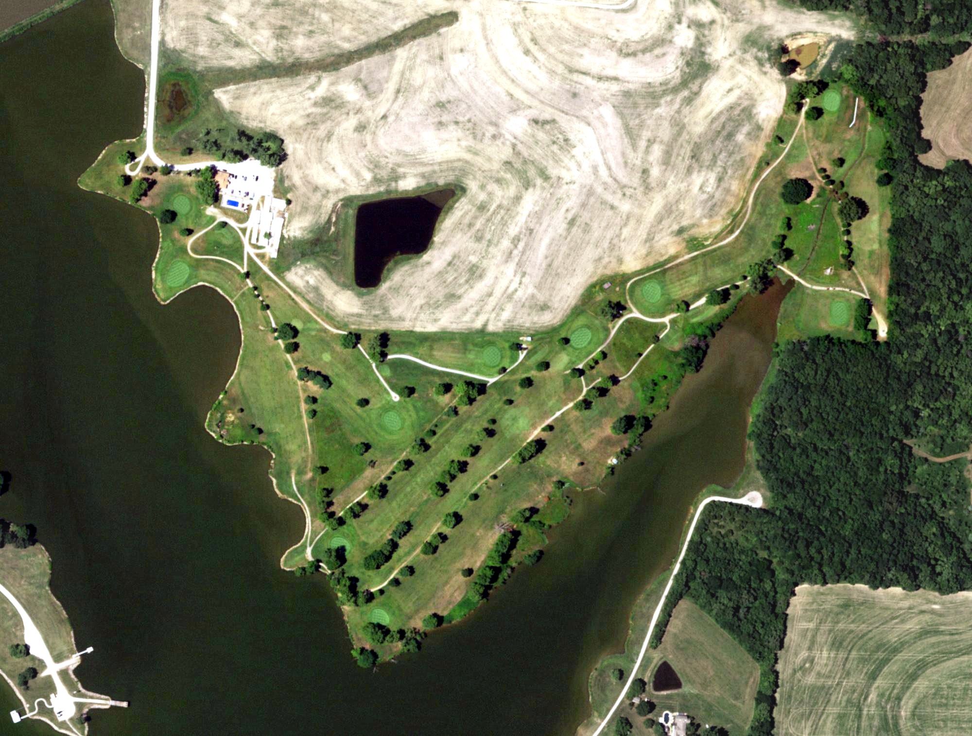 Aerial view of Higginsville Country Club, MO