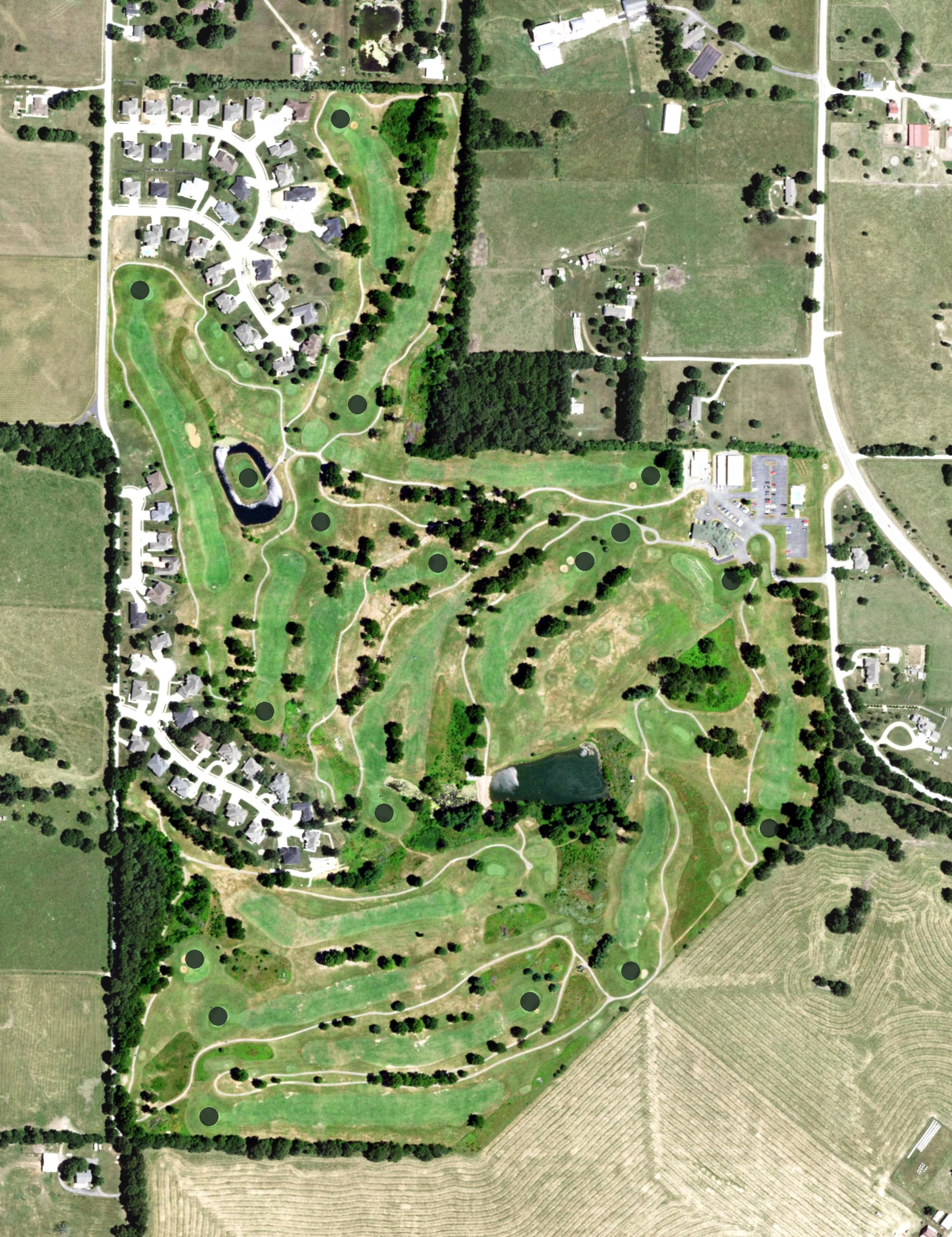 Aerial view of Island Green Golf Club, MO