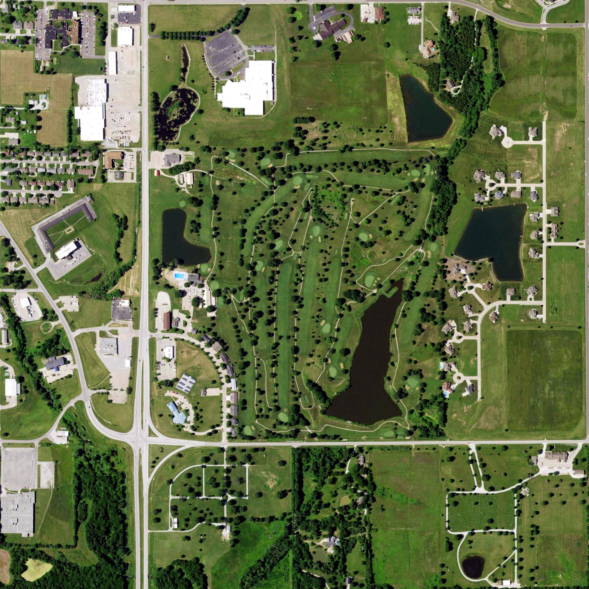 Aerial view of Kirksville Country Club, MO