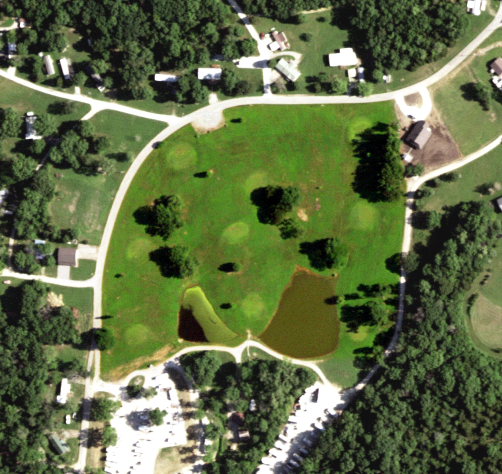 Aerial view of Lake Nehai Golf Course, MO