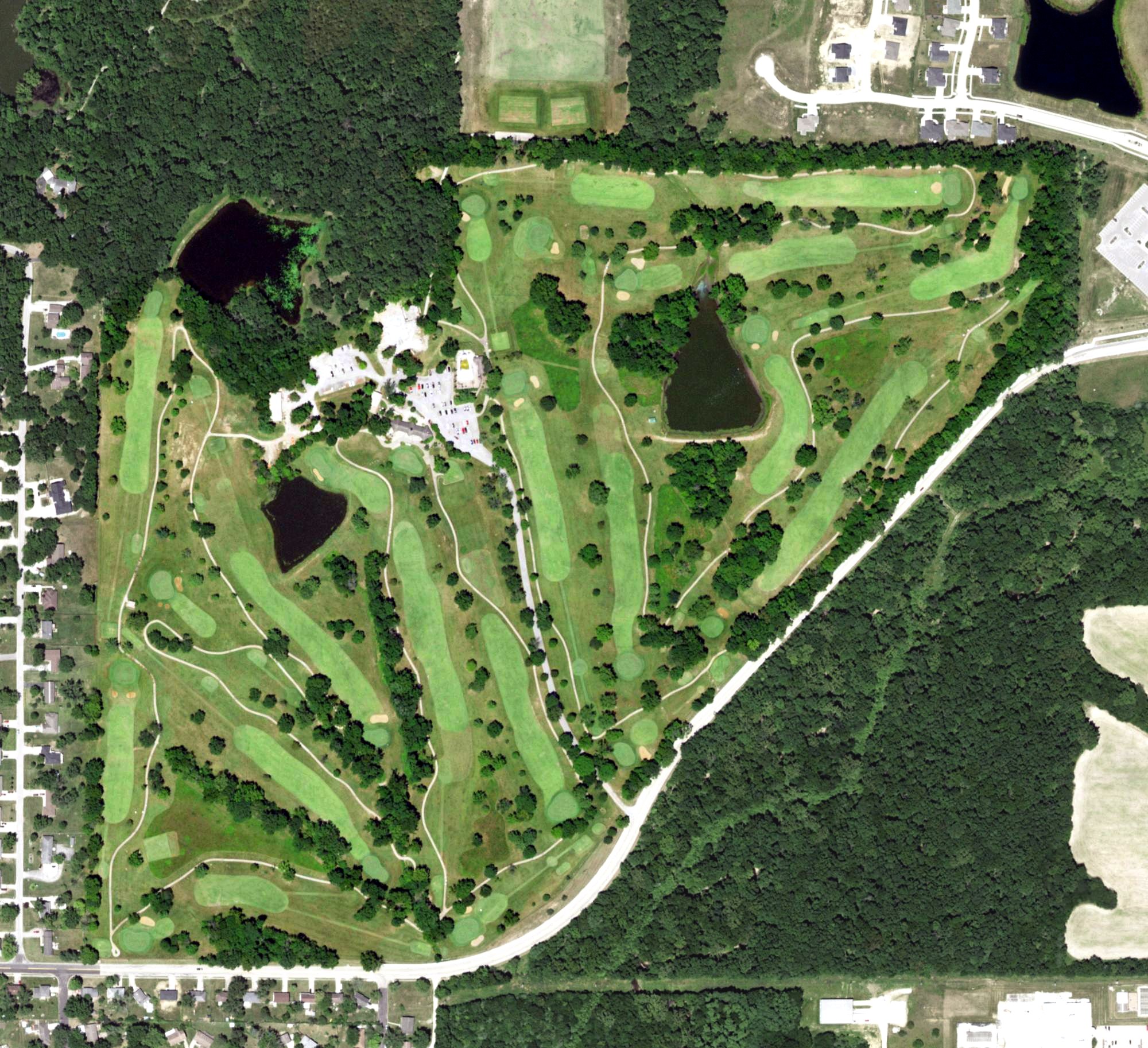 Aerial view of Lake of the Woods Golf Course, MO