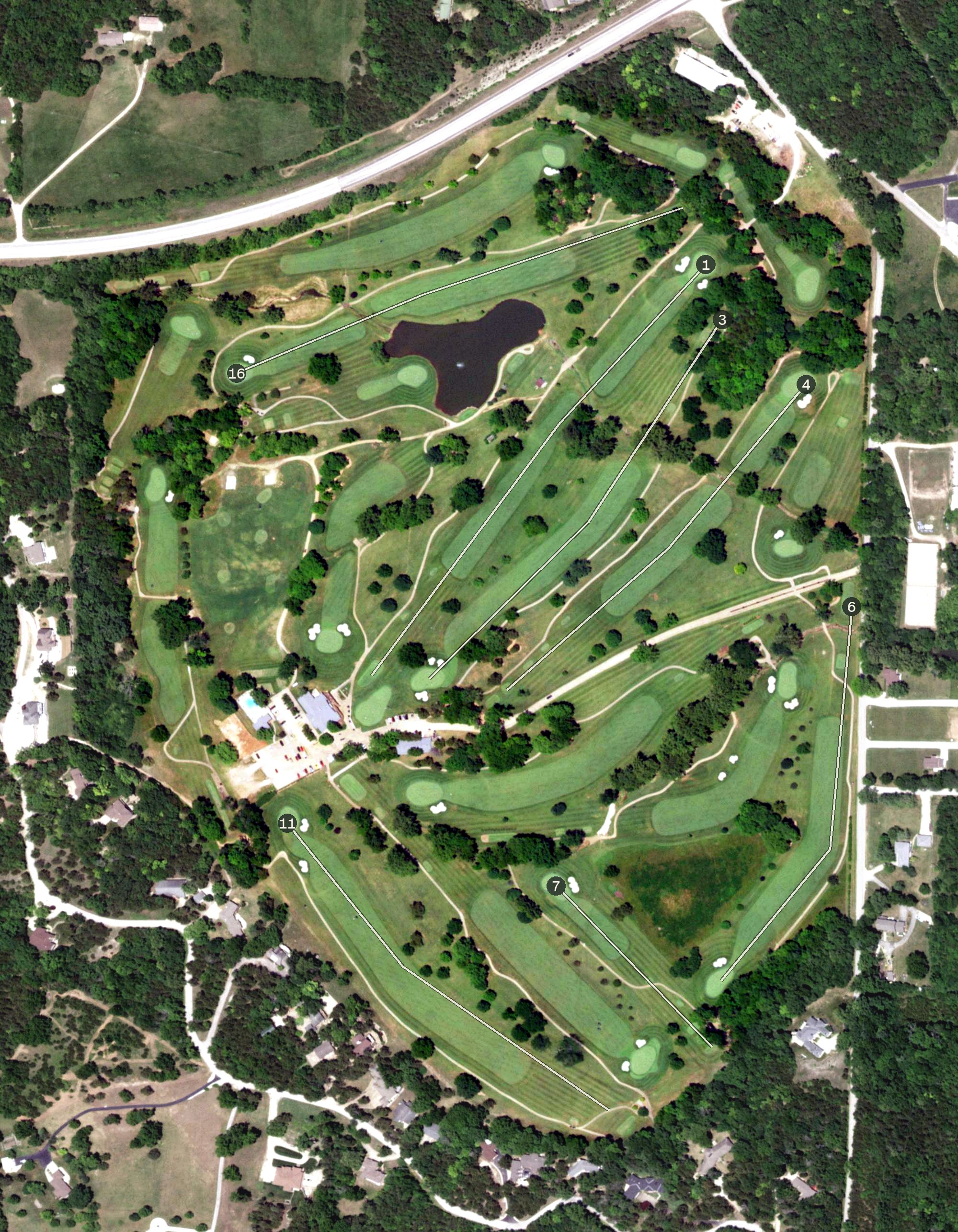 Aerial view of Lake Valley Golf Club, MO