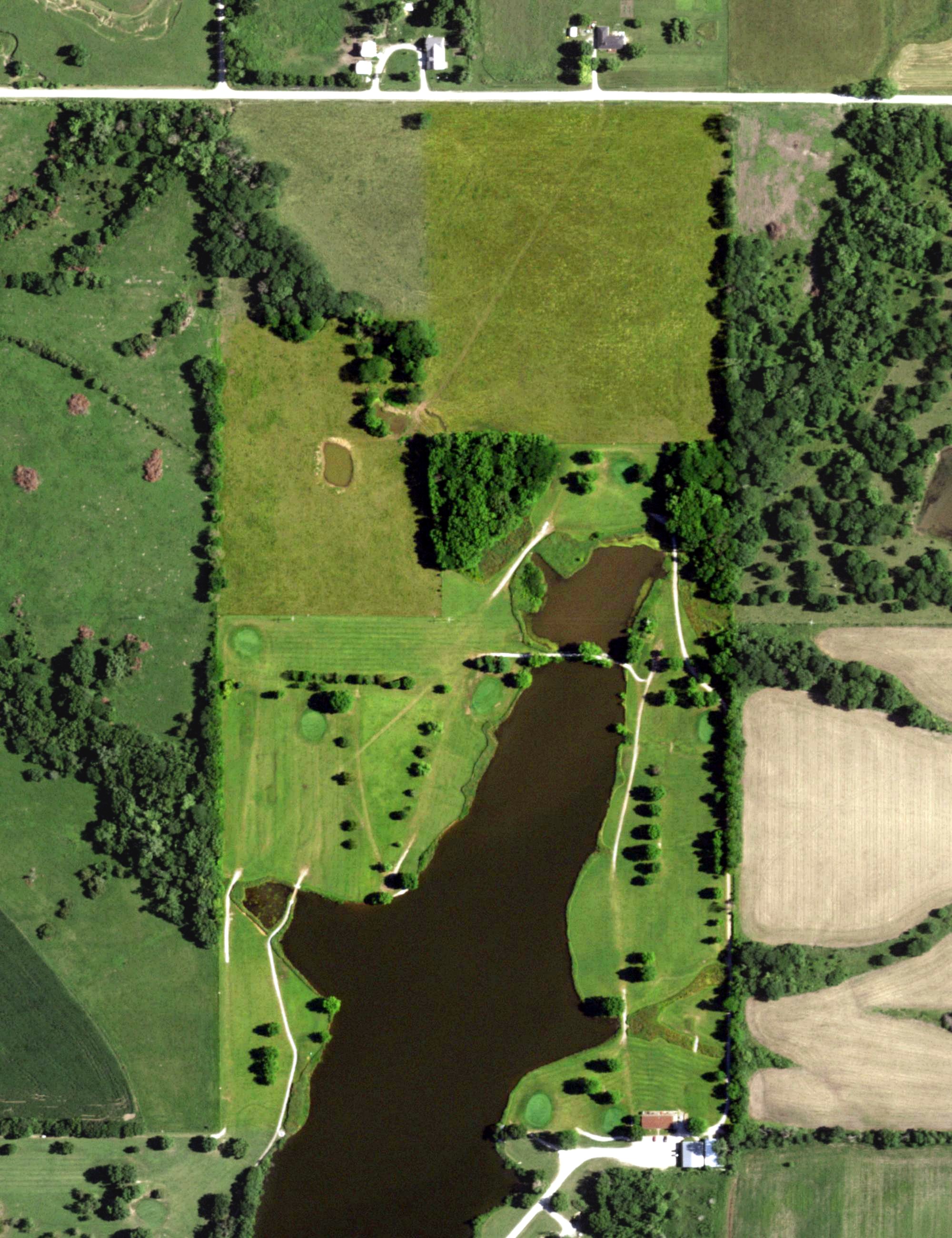 Aerial view of Lakeview Golf Course, MO