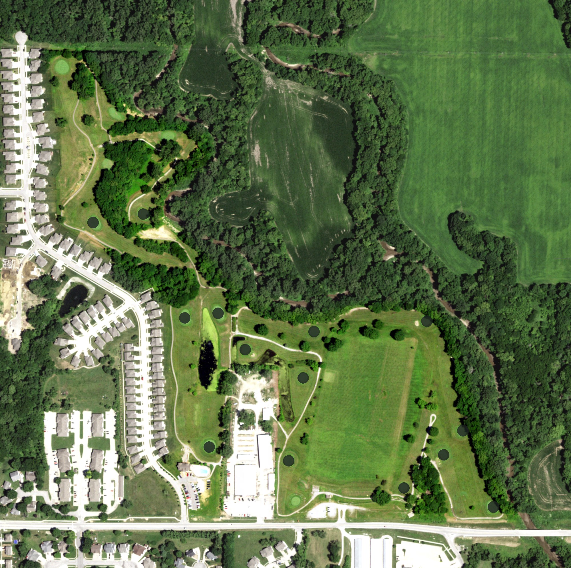 Aerial view of MariMack Golf Complex, MO