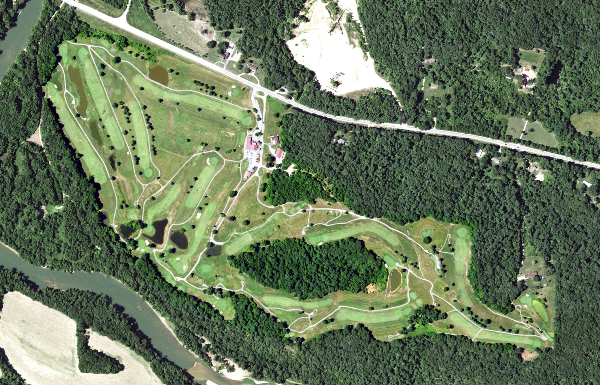 Aerial view of Meramec Lakes Golf Course, MO