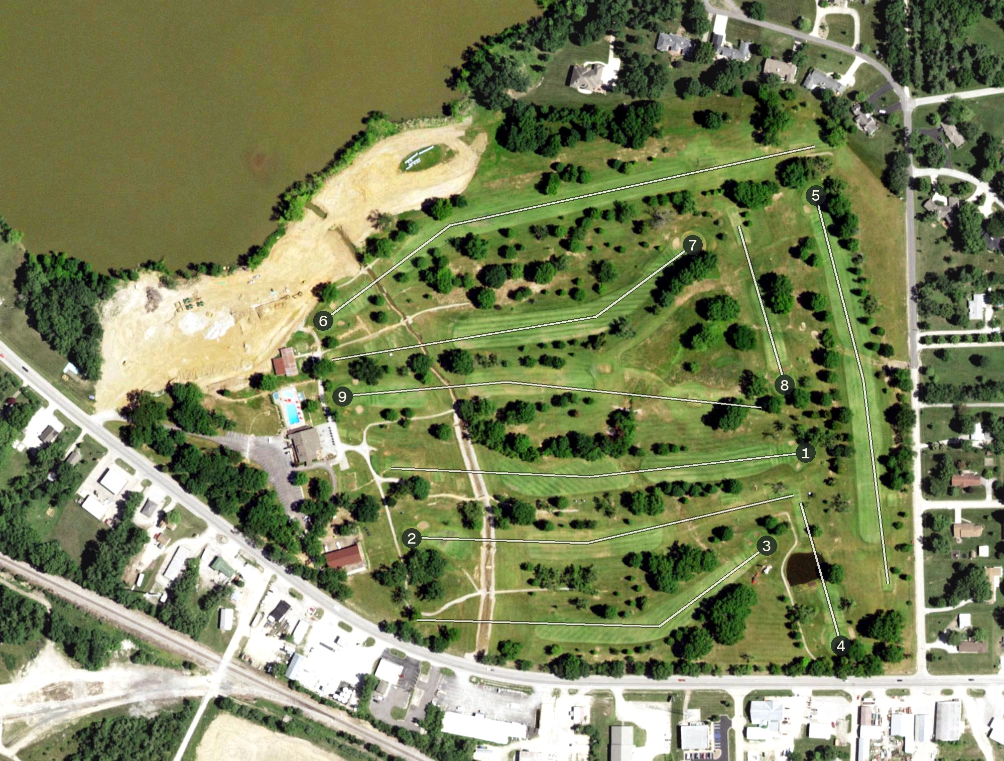 Aerial view of Mexico Country Club, MO