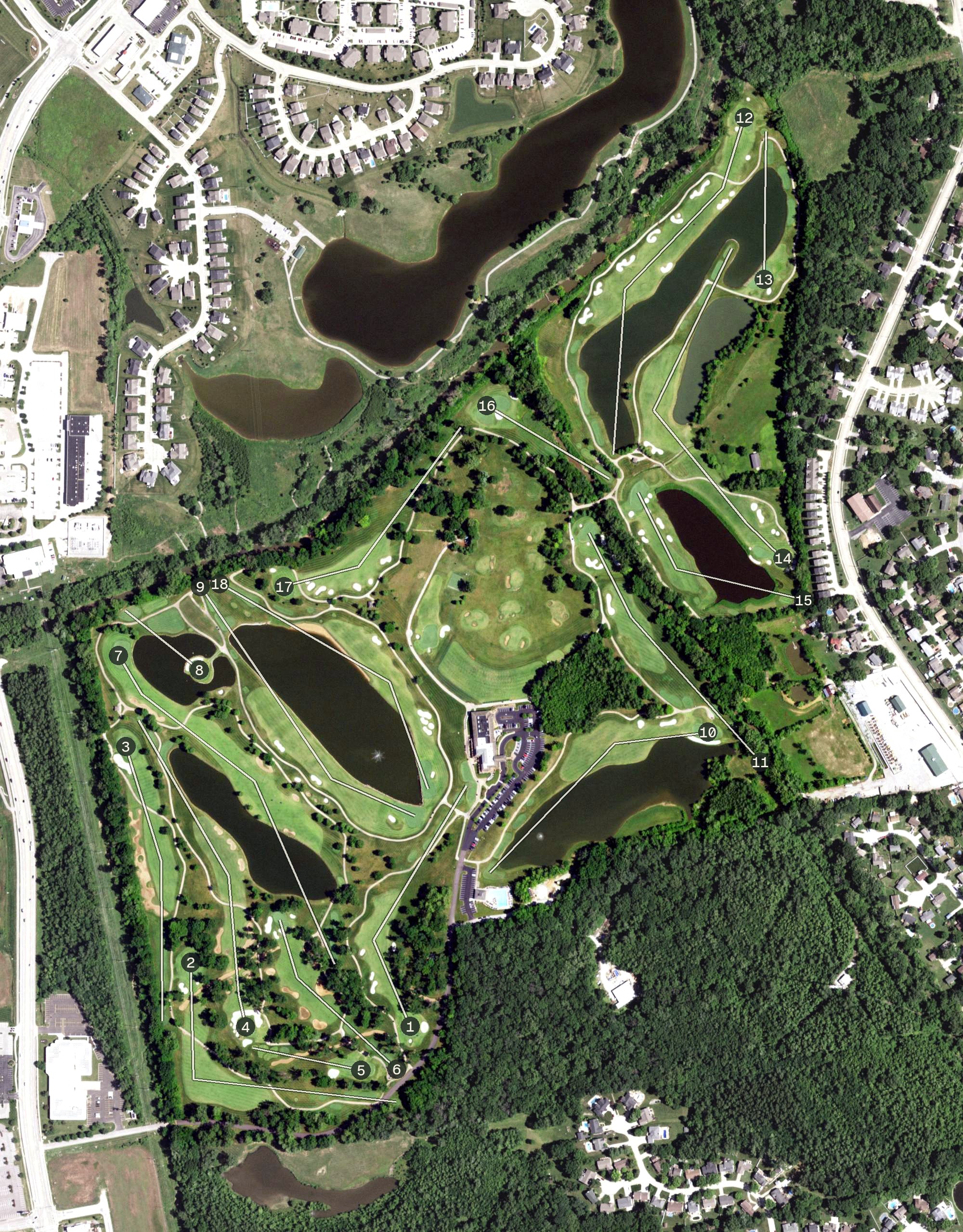 Aerial view of Old Hickory Golf Club, MO