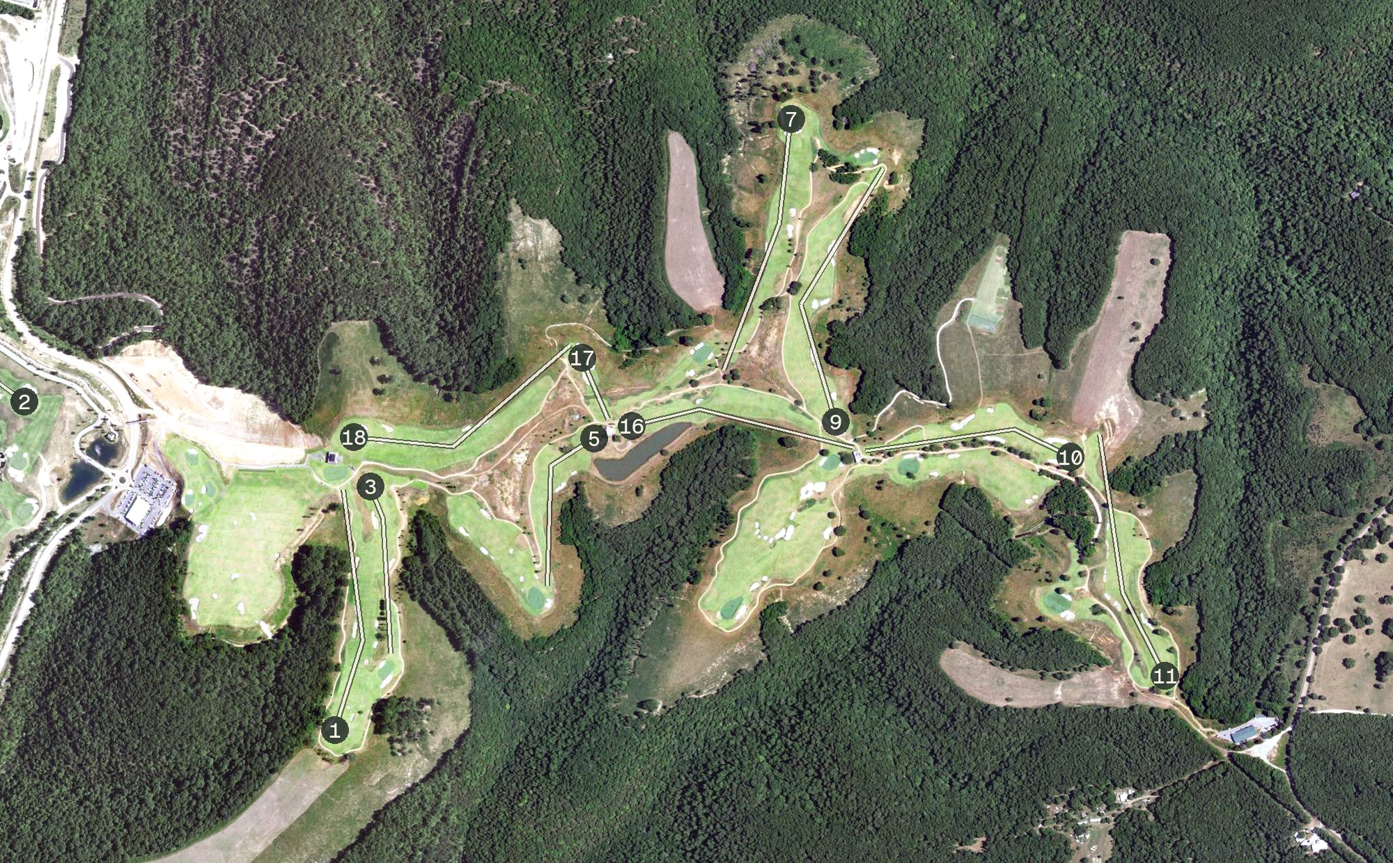 Aerial view of Ozarks National Golf Course, MO