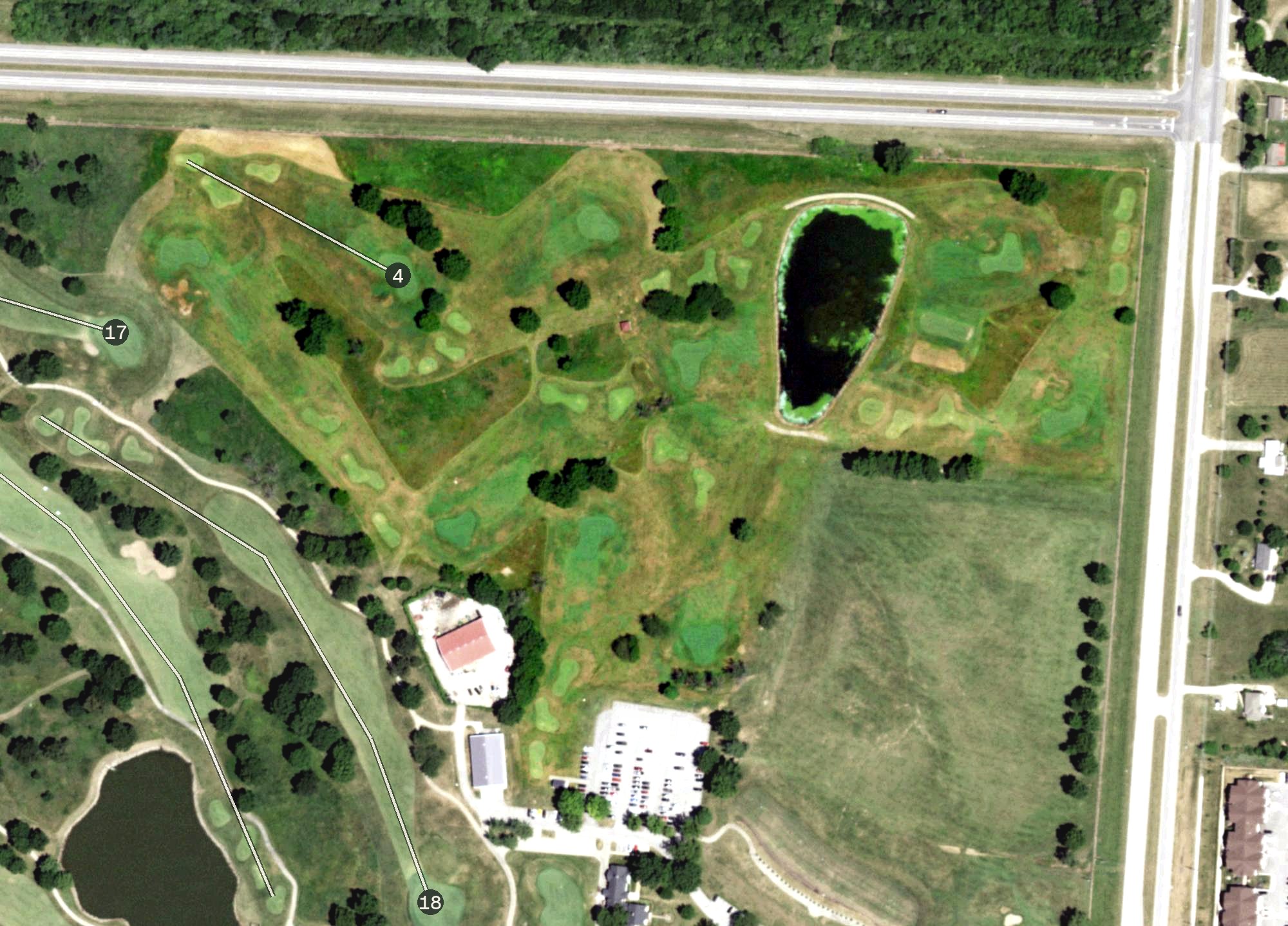 Aerial view of Par 3 course, MO