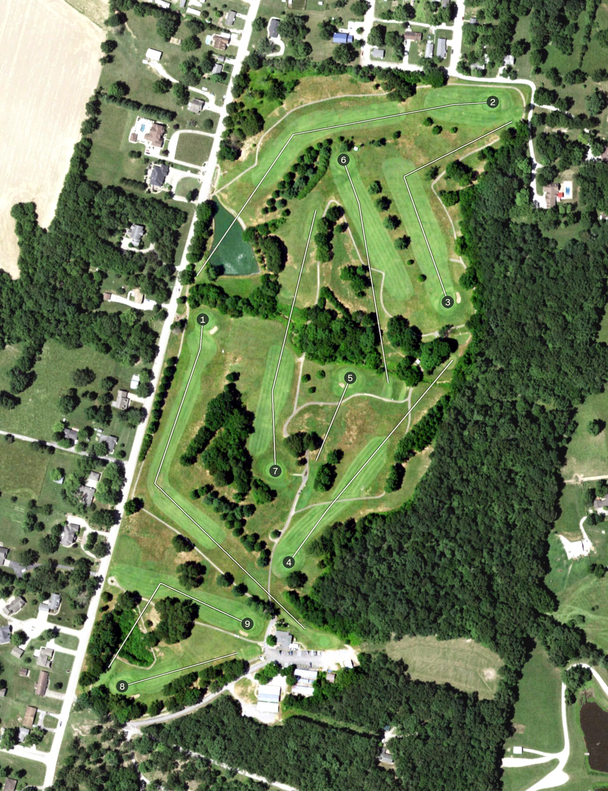 Aerial view of Perryville Country Club, MO