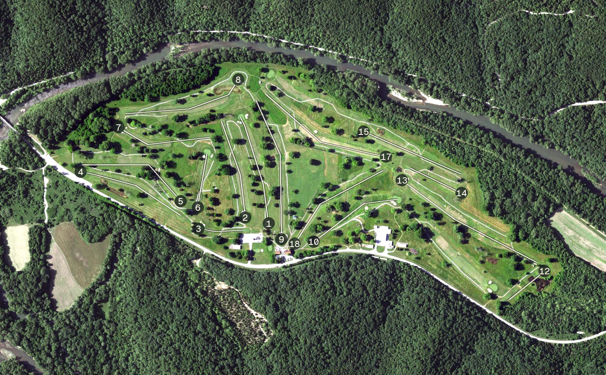 Aerial view of Piney Valley, MO