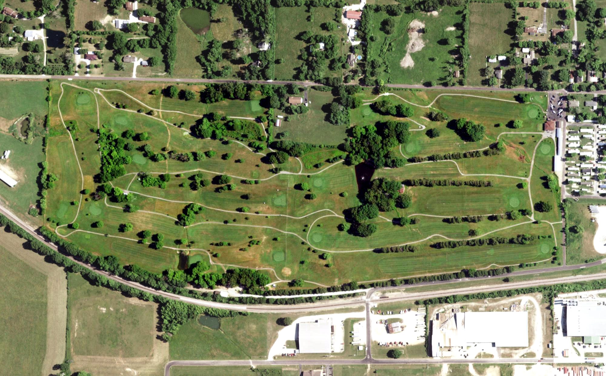 Aerial view of Randel-Hinkle Municipal Golf Course, MO