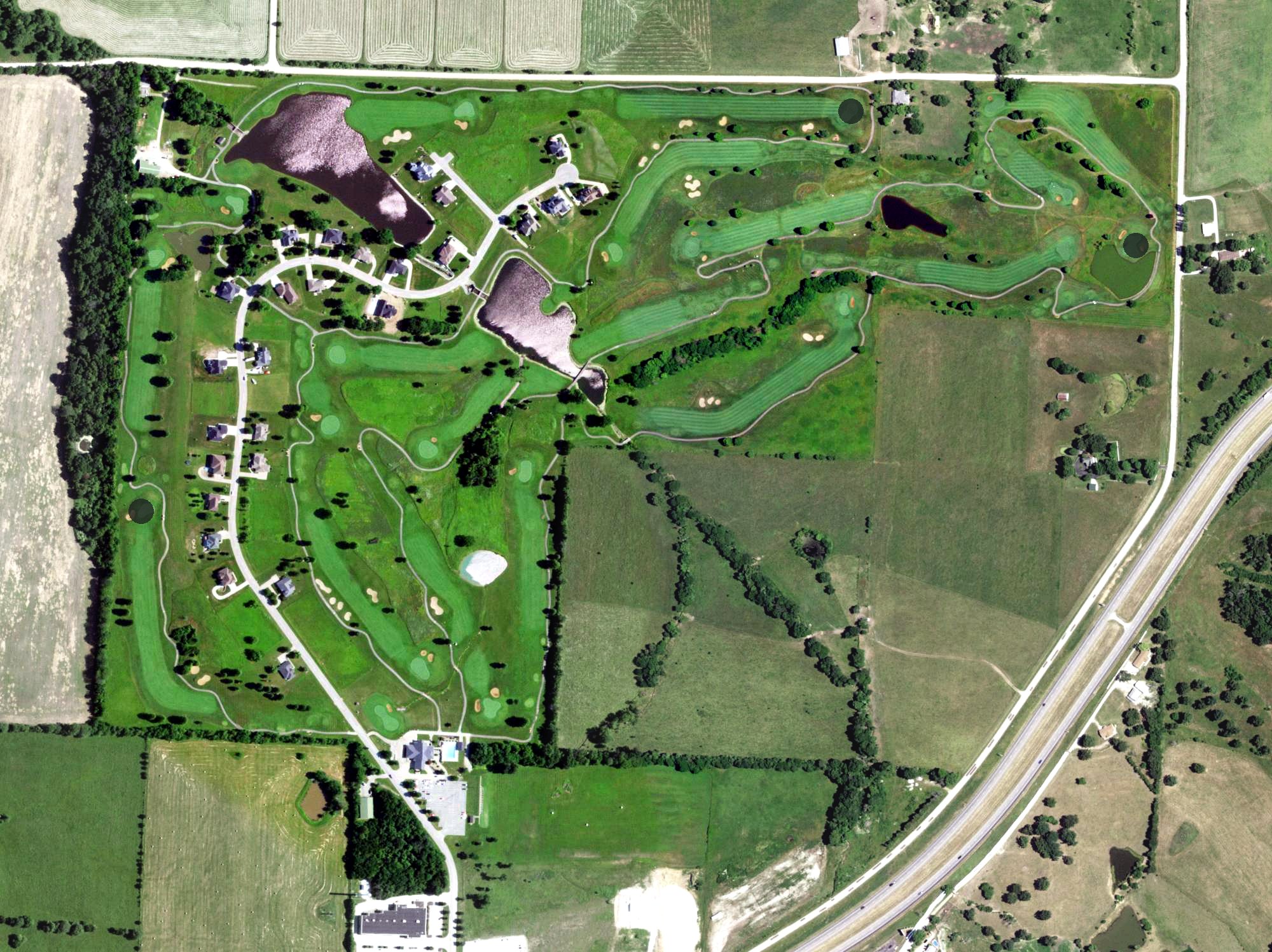 Aerial view of Redfield Golf Course, MO