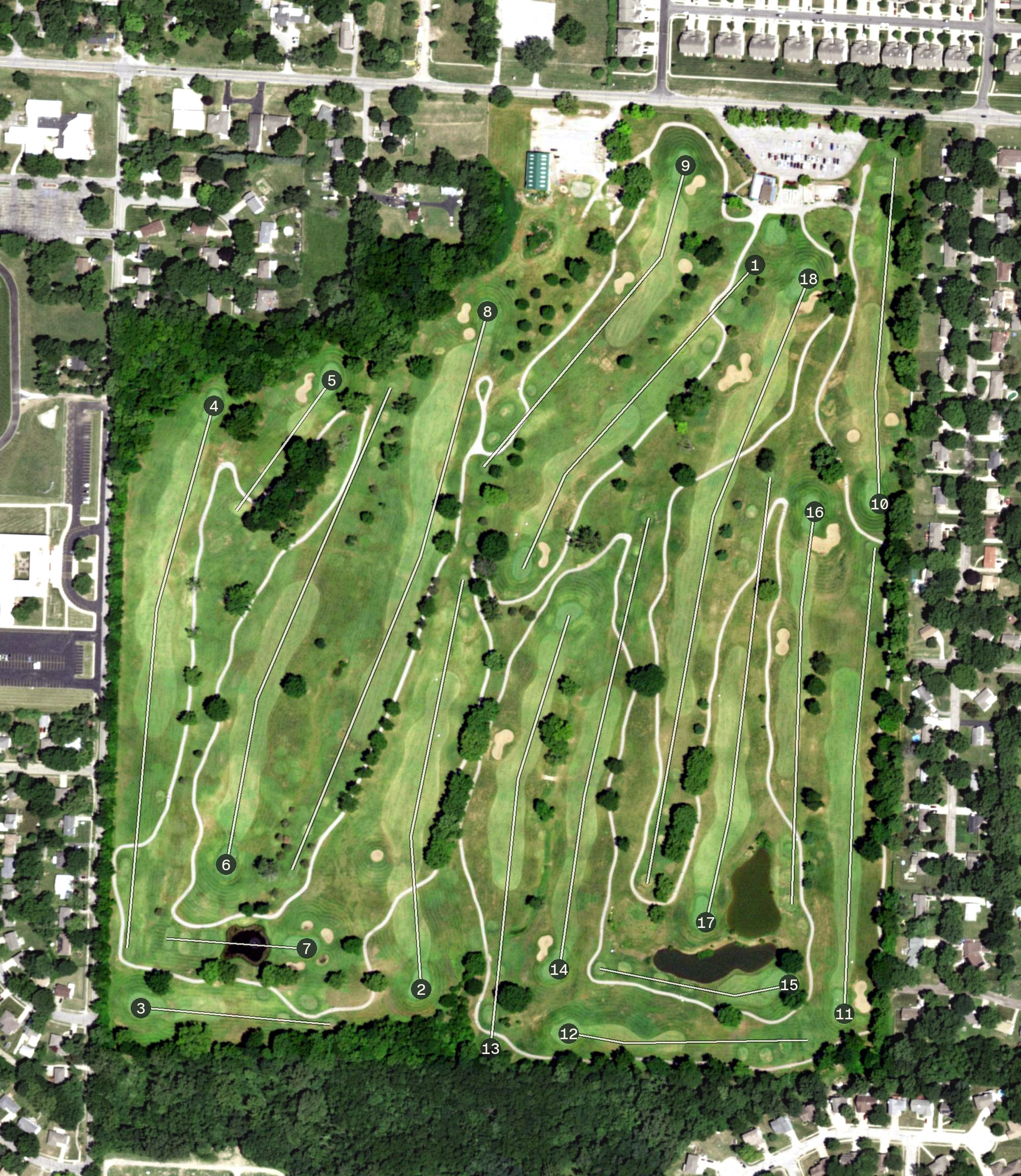 Aerial view of Royal Meadows Golf Club, MO