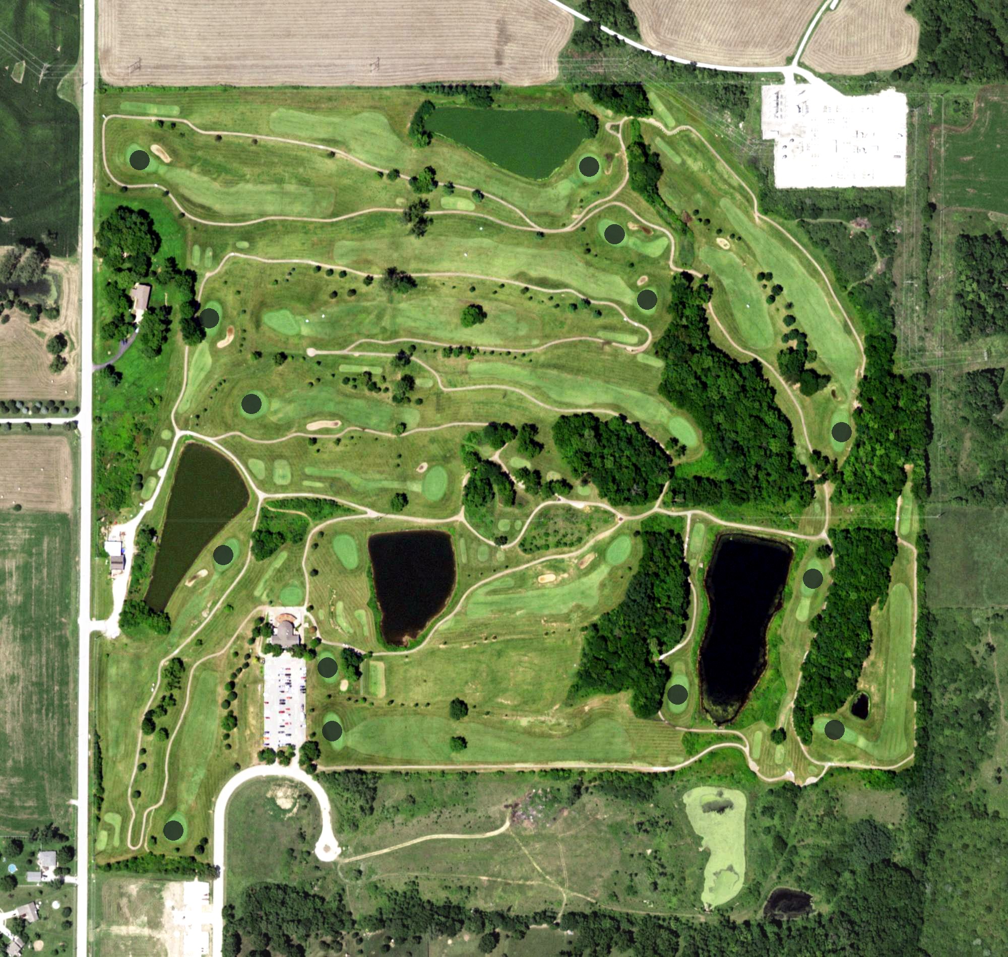 Aerial view of Shiloh Springs Golf Course, MO