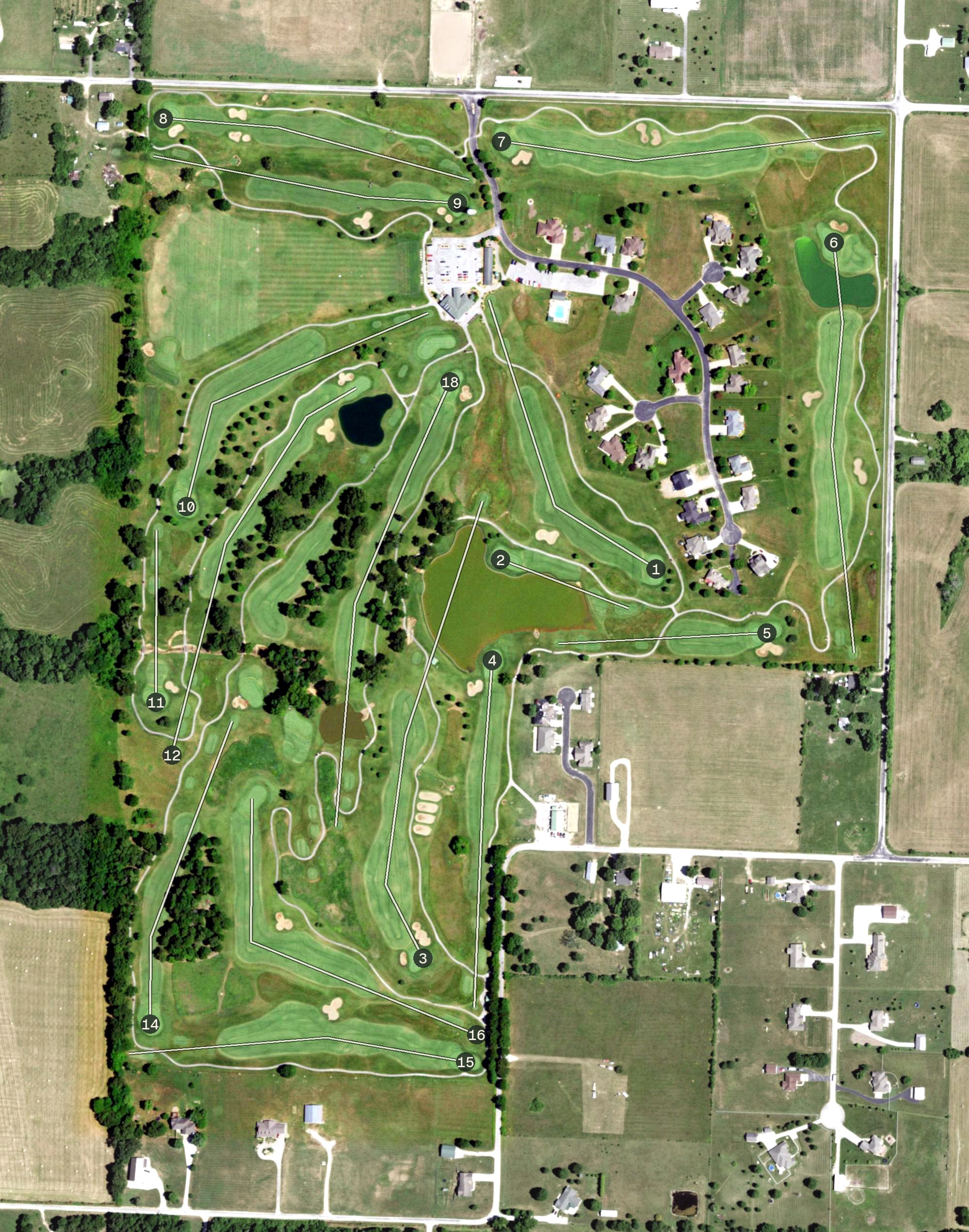 Aerial view of Silo Ridge Country Club, MO