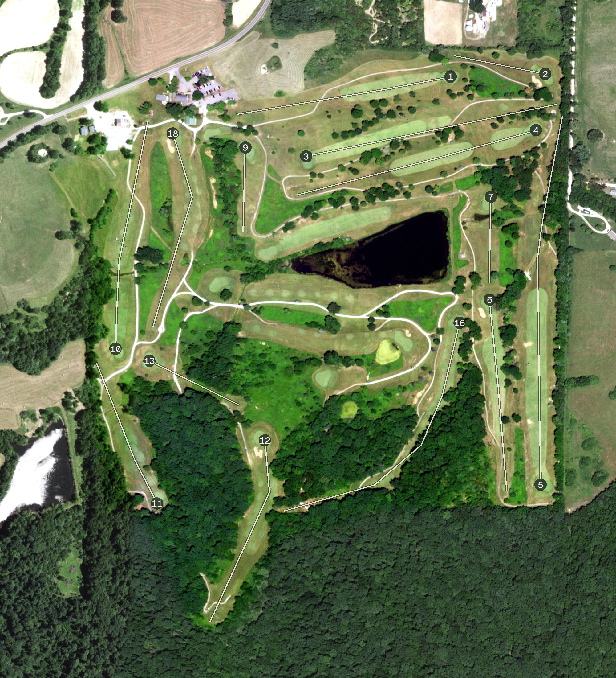 Aerial view of Sun Valley Golf Course, MO