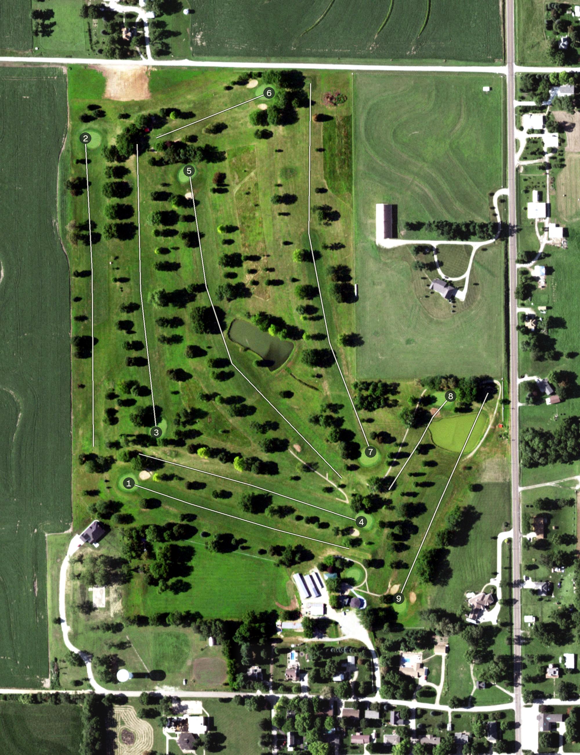 Aerial view of Tarkio Golf Club, MO