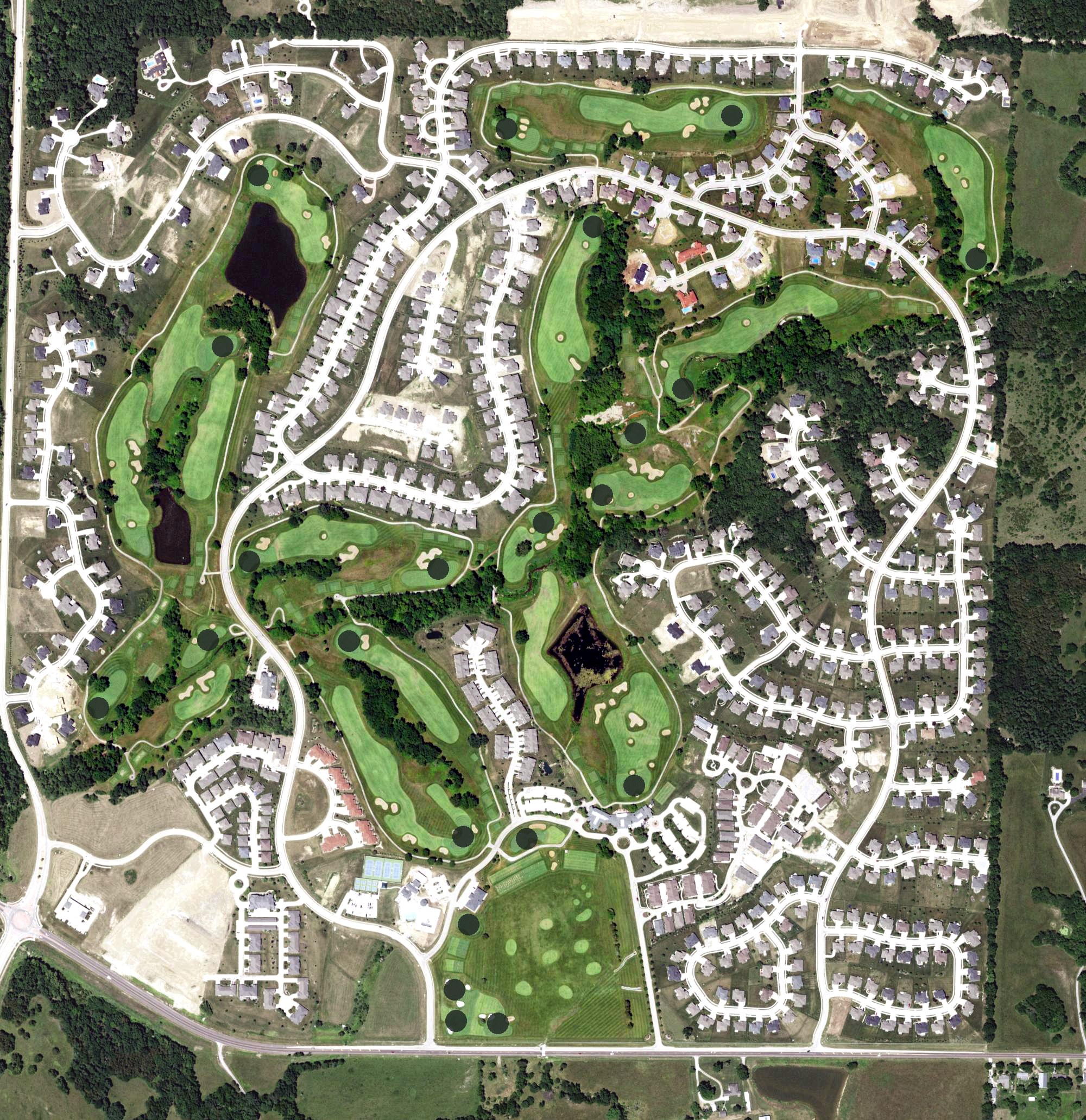 Aerial view of The Club at Old Hawthorne, MO