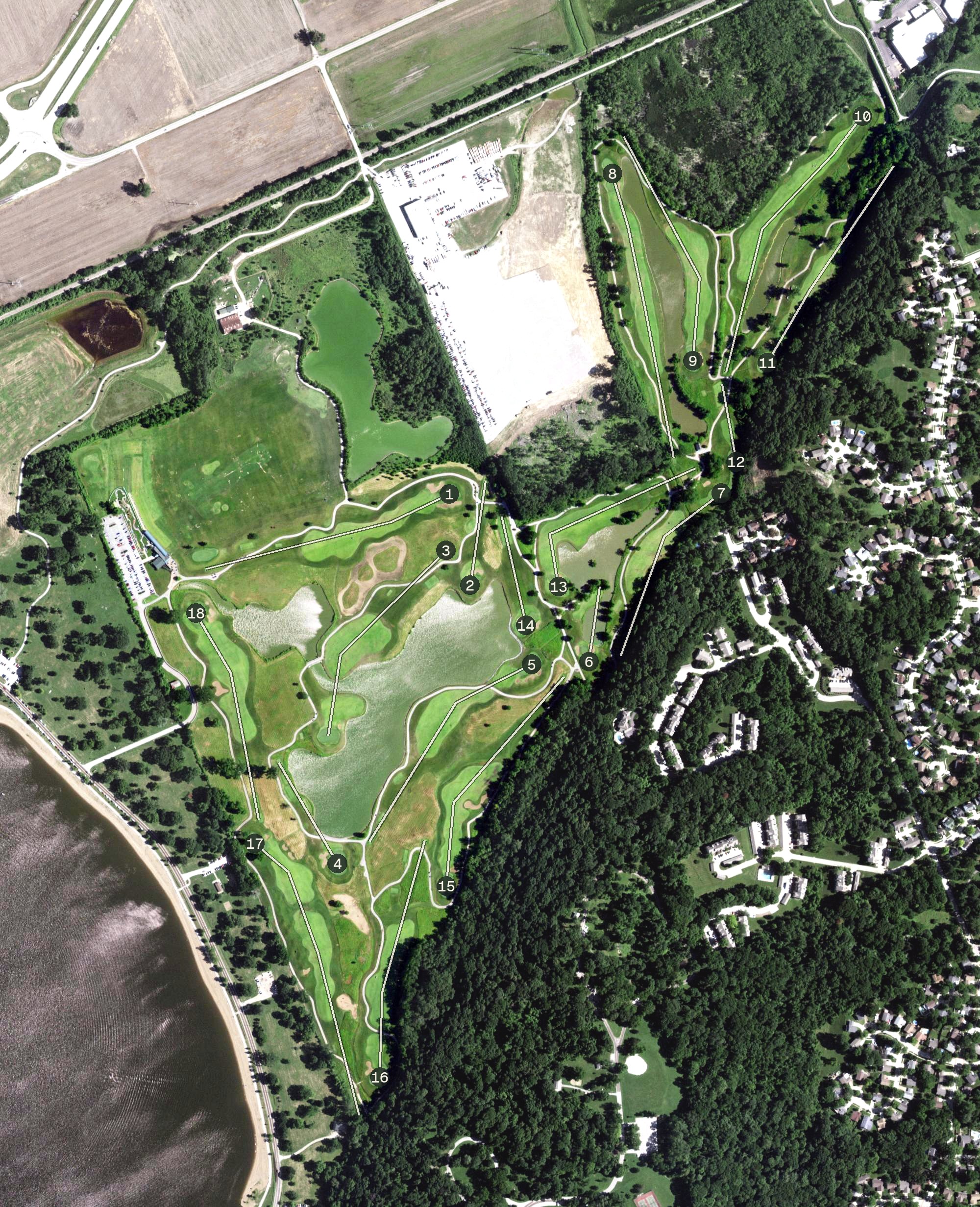 Aerial view of The Quarry at Crystal Springs, MO