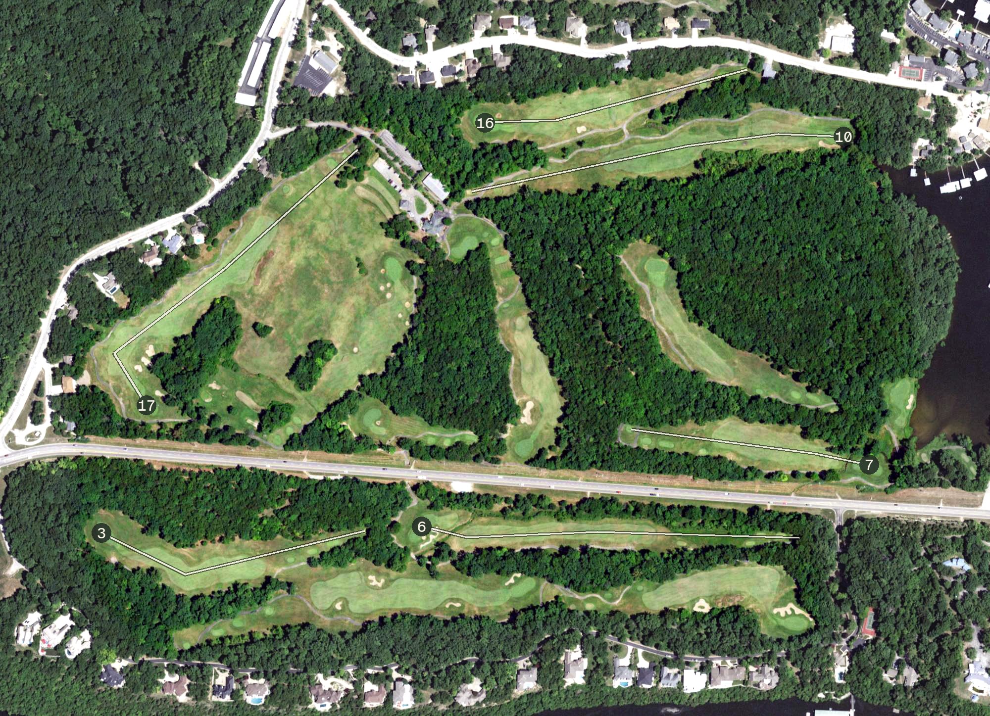 Aerial view of The Ridge, MO