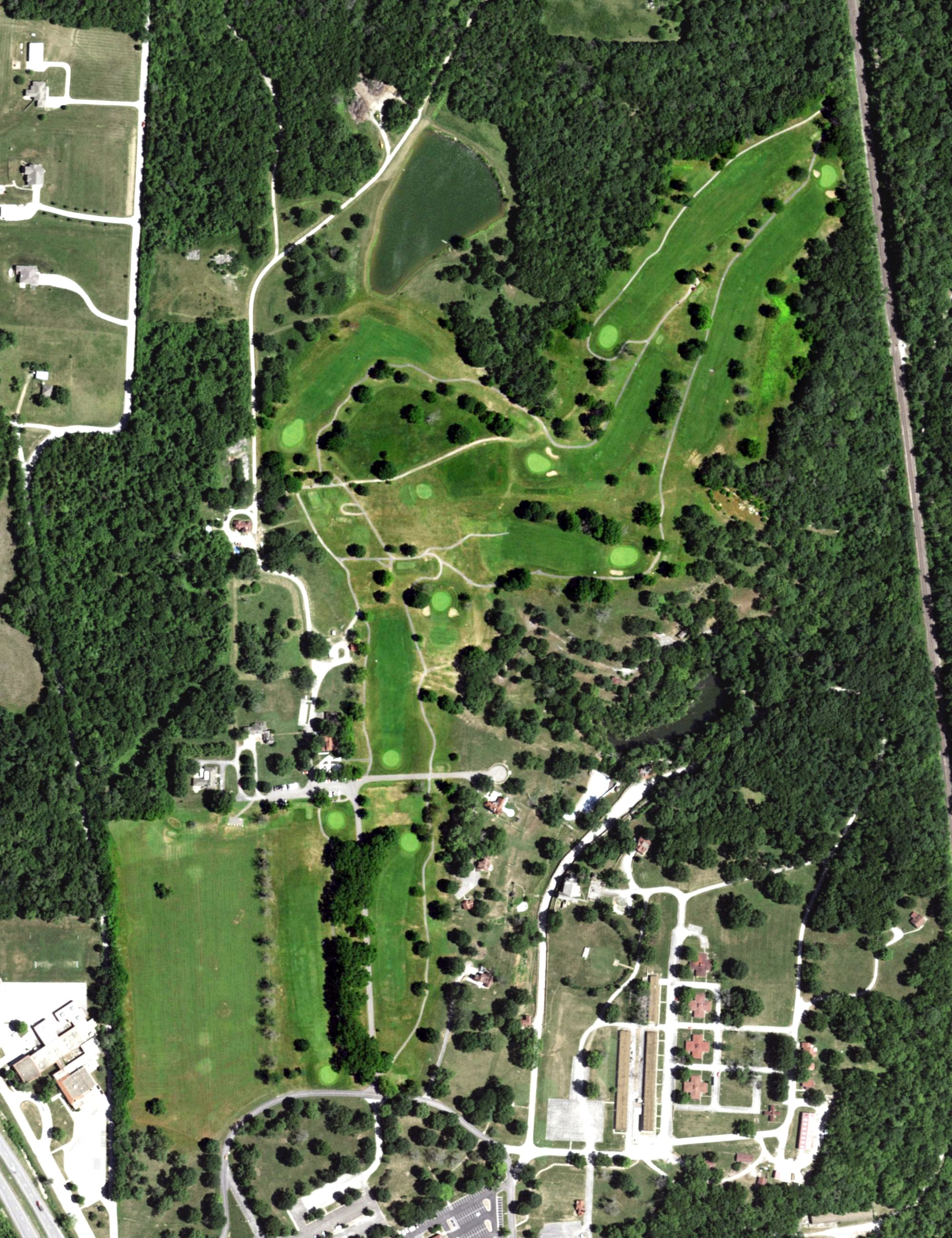 Aerial view of The Unity Village Golf Course, MO