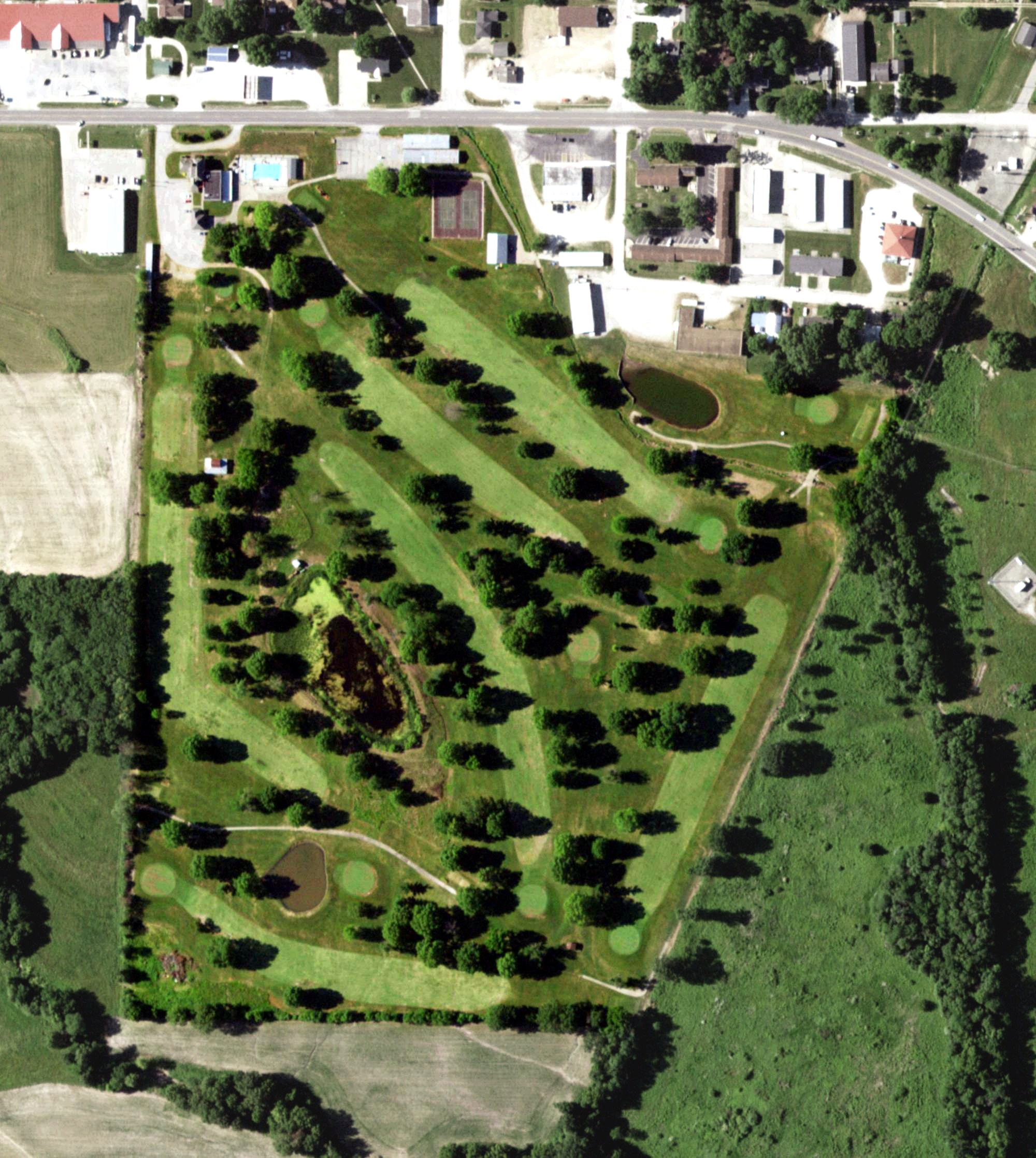 Aerial view of Tipton Country Club, MO