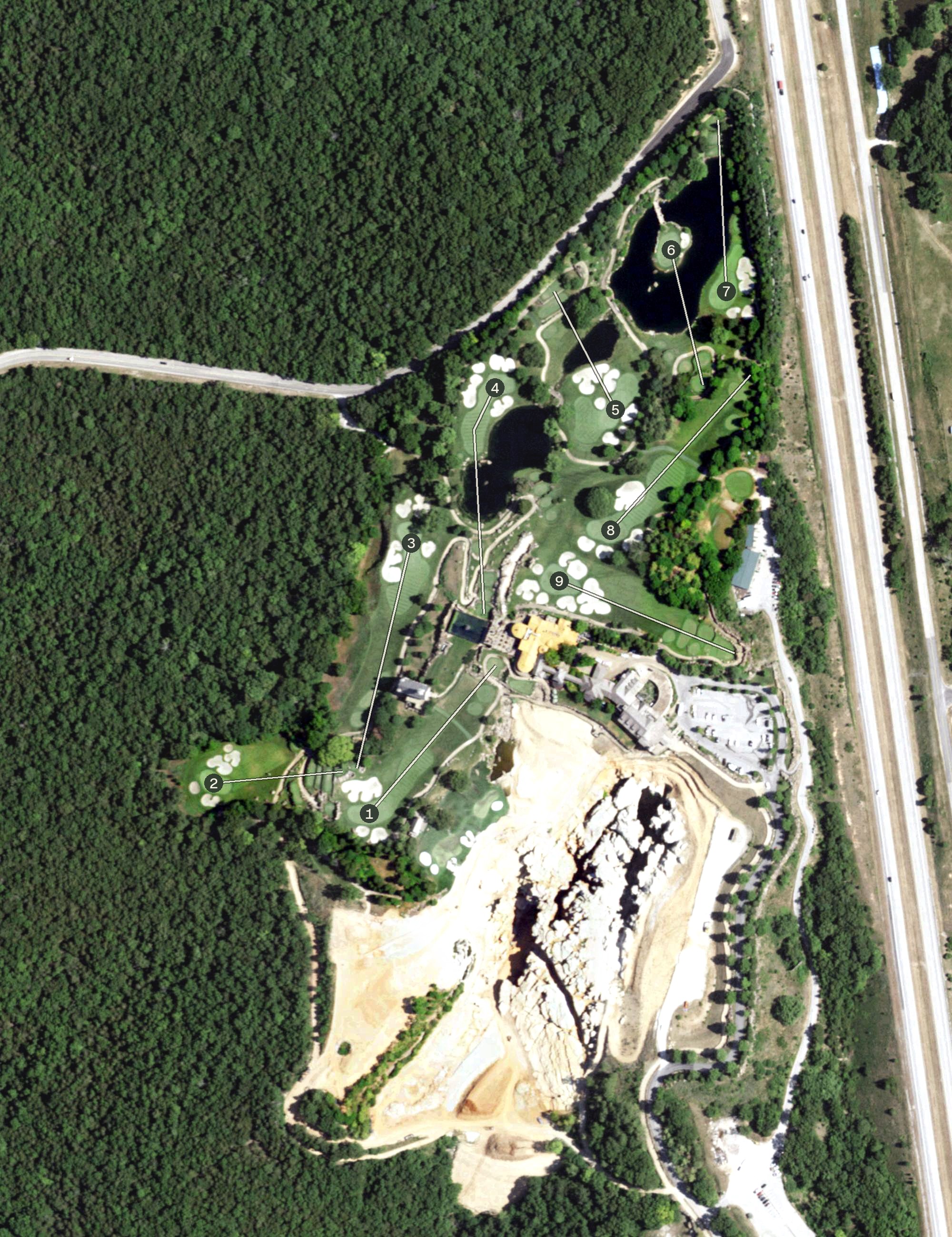Aerial view of Top of the Rock Golf Course, MO