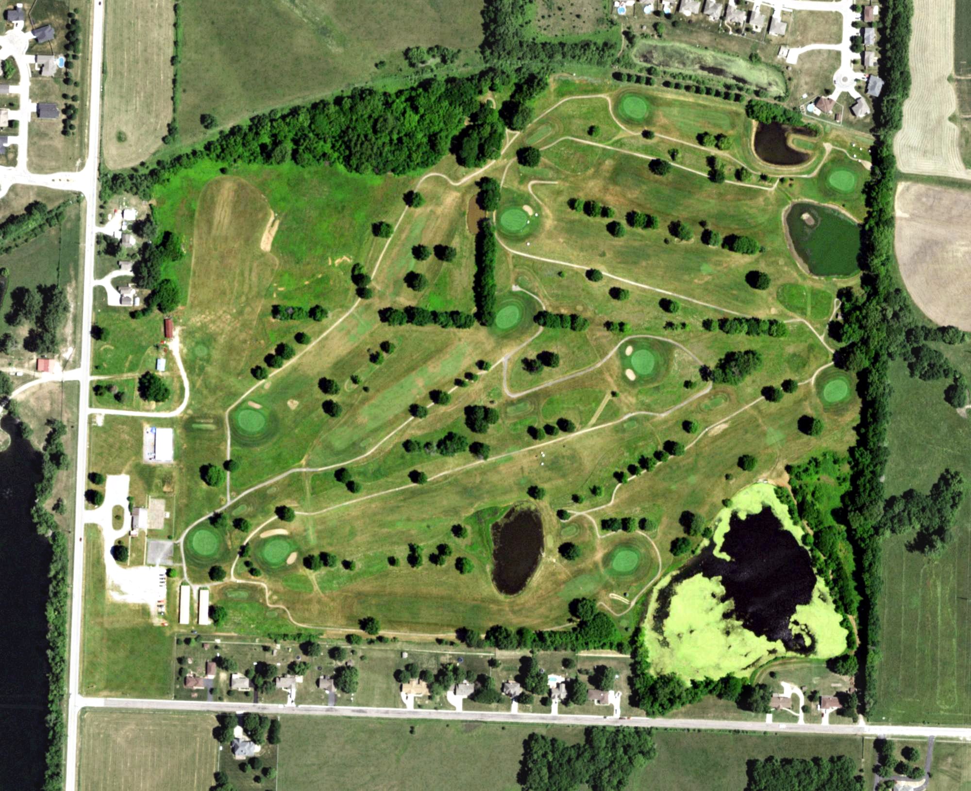 Aerial view of Twin Pines Country Club, MO