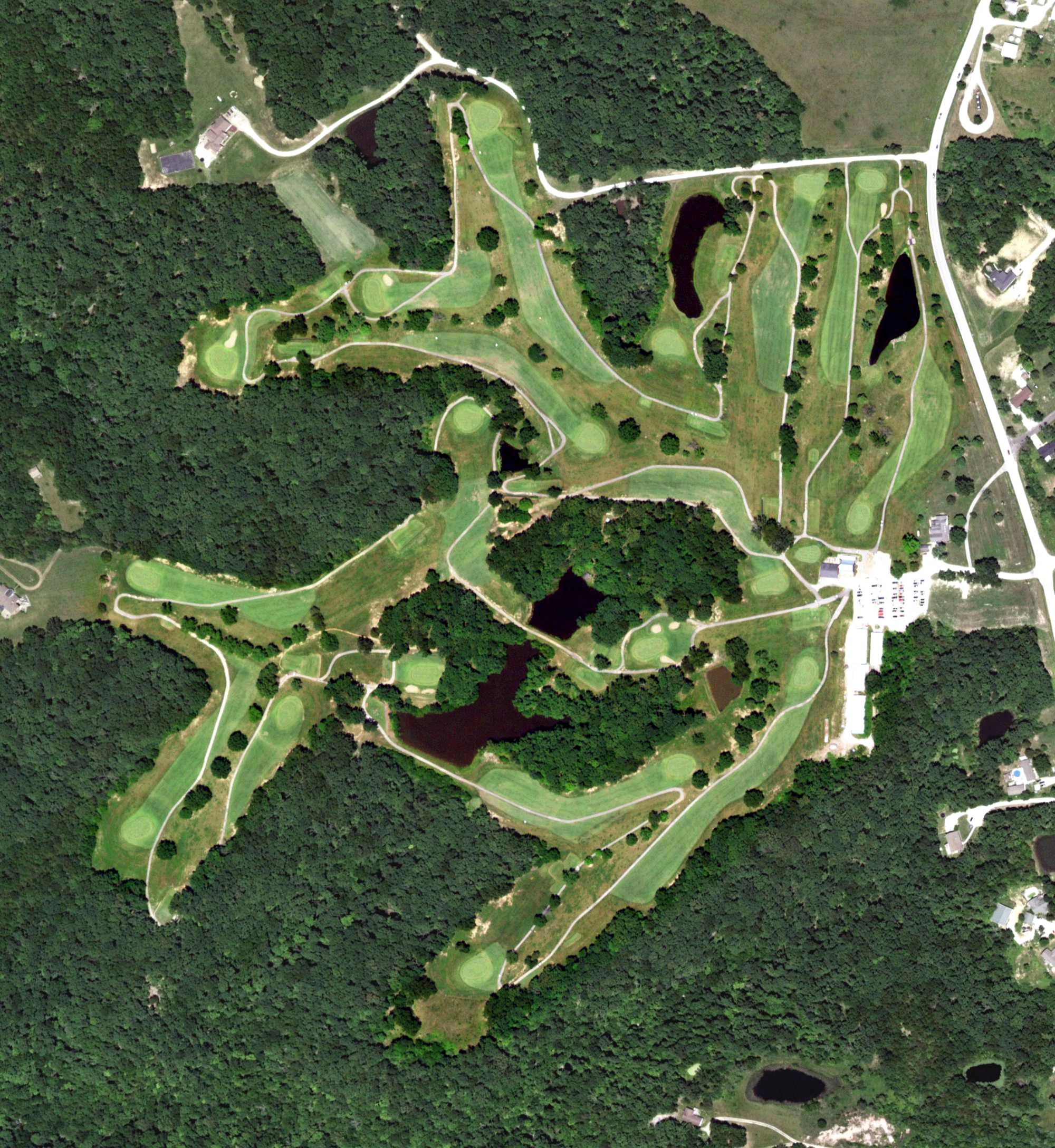 Aerial view of Warrenton Golf Course, MO