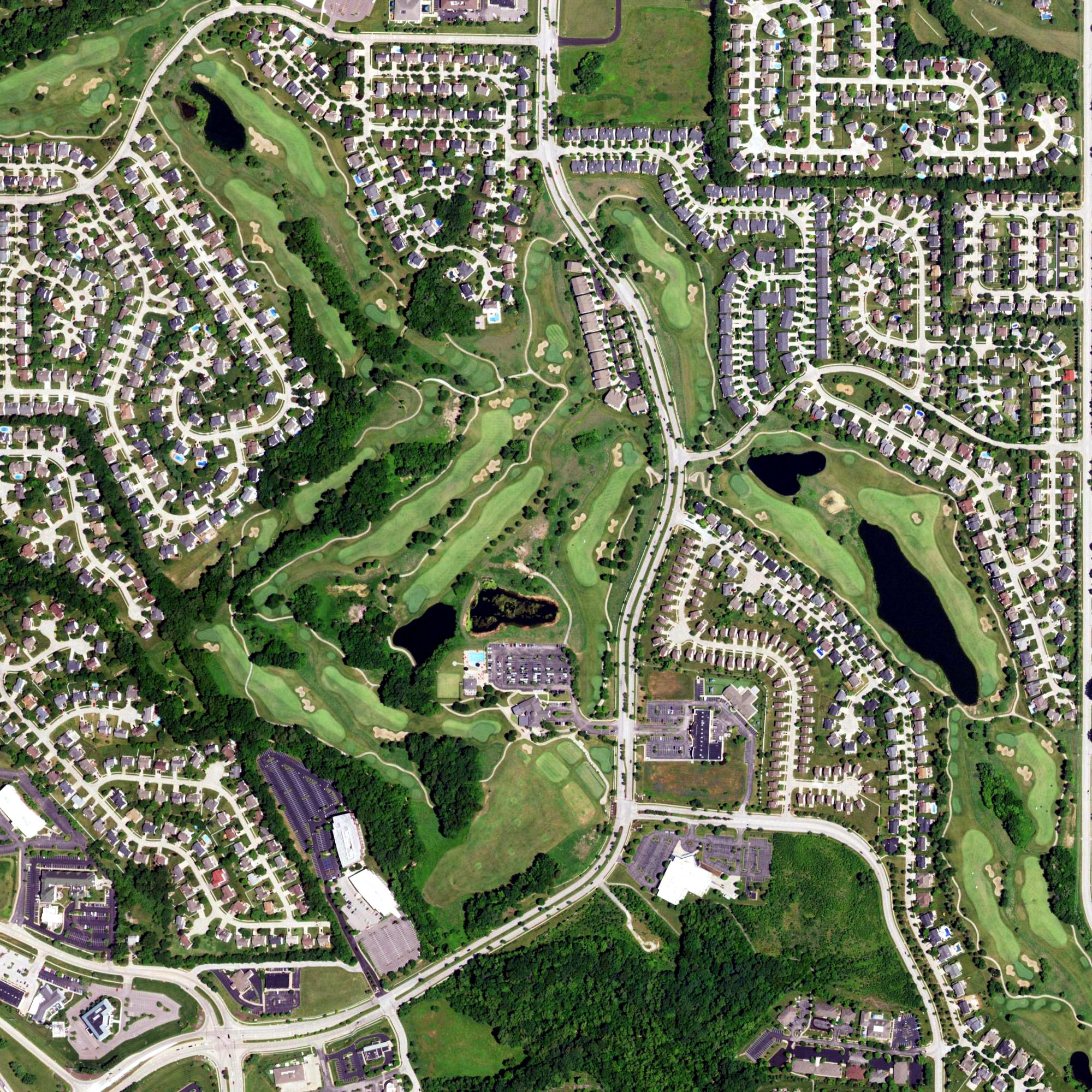 Aerial view of WingHaven Country Club, MO