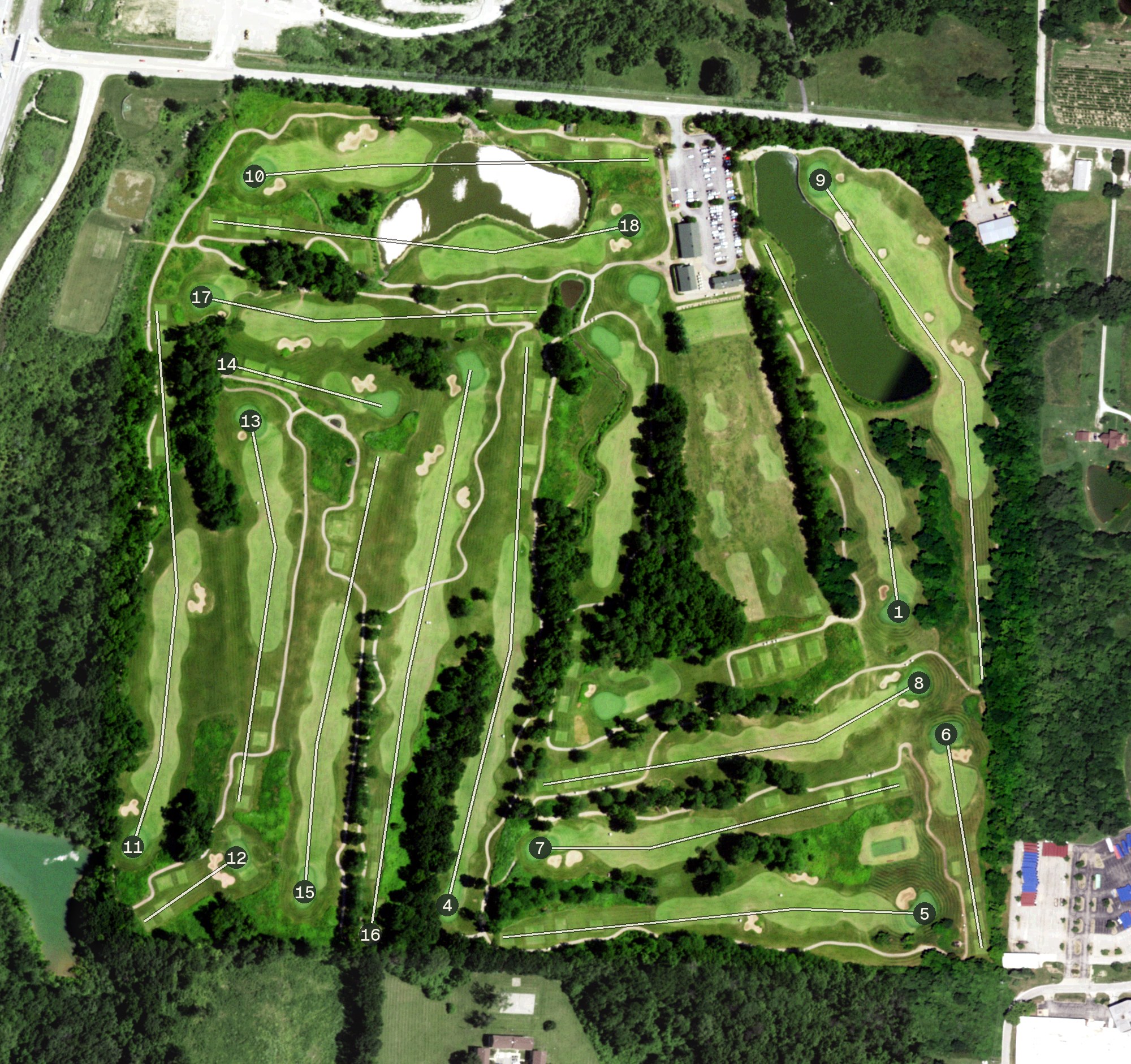 Aerial view of Winterstone Golf Course, MO