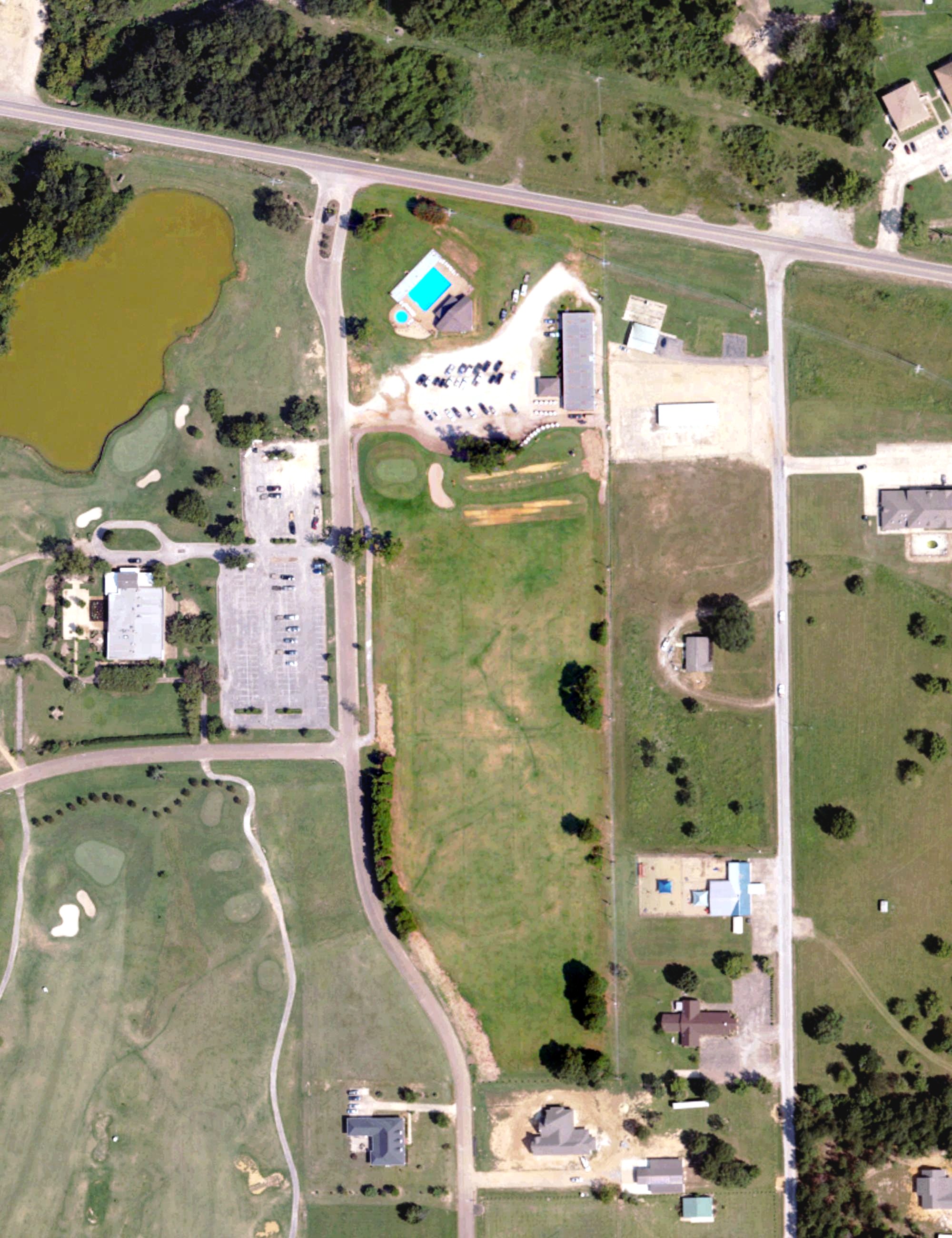 Aerial view of Ackia Golf Course, MS