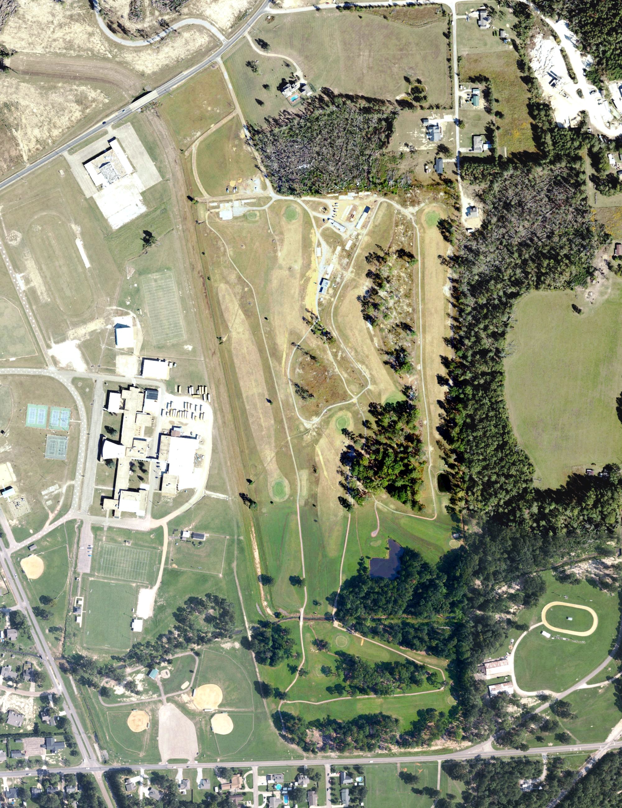 Aerial view of Amory Golf Course, MS