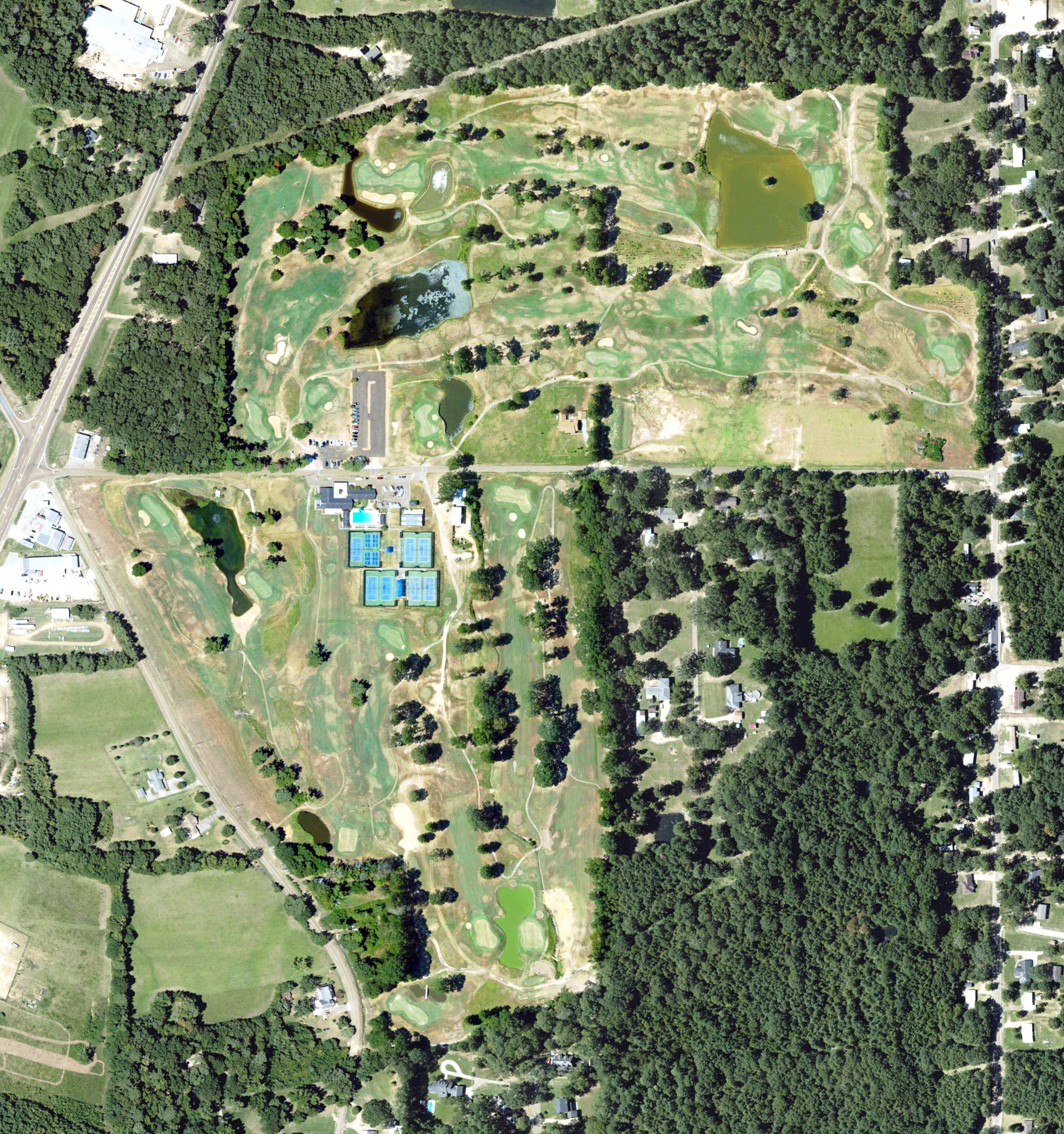 Aerial view of Brookhaven Country Club, MS
