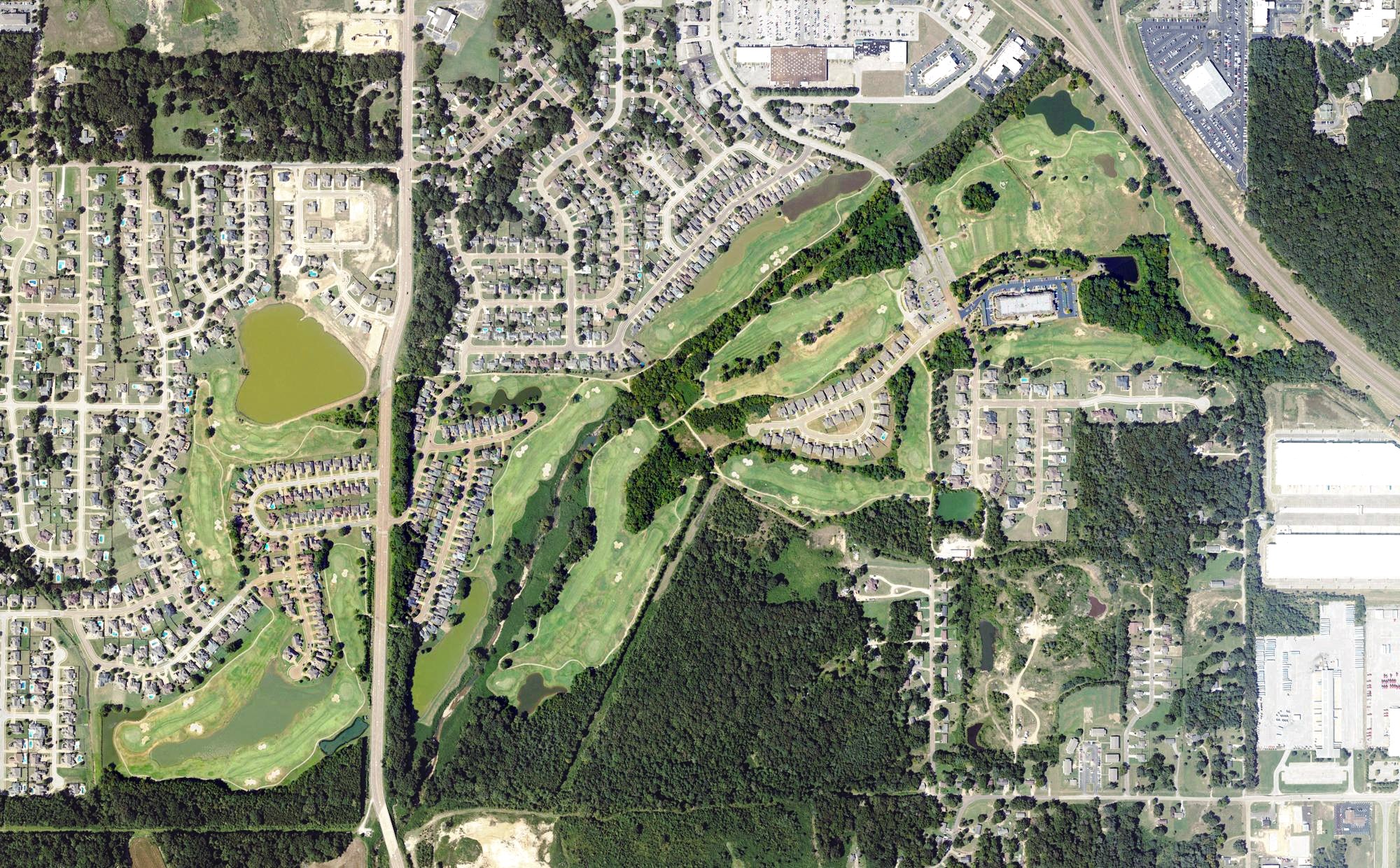 Aerial view of Cherokee Valley Golf Course, MS