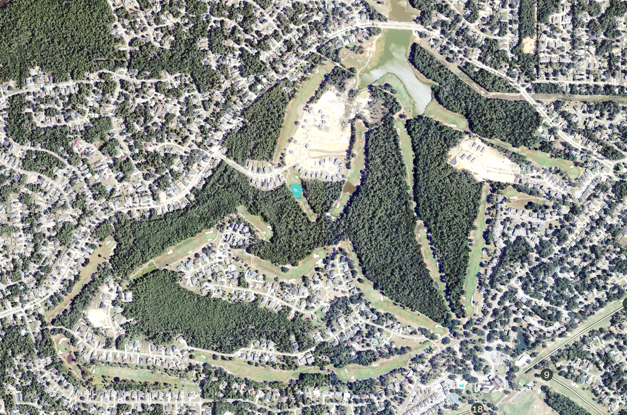 Aerial view of Diamondhead Golf Club, MS