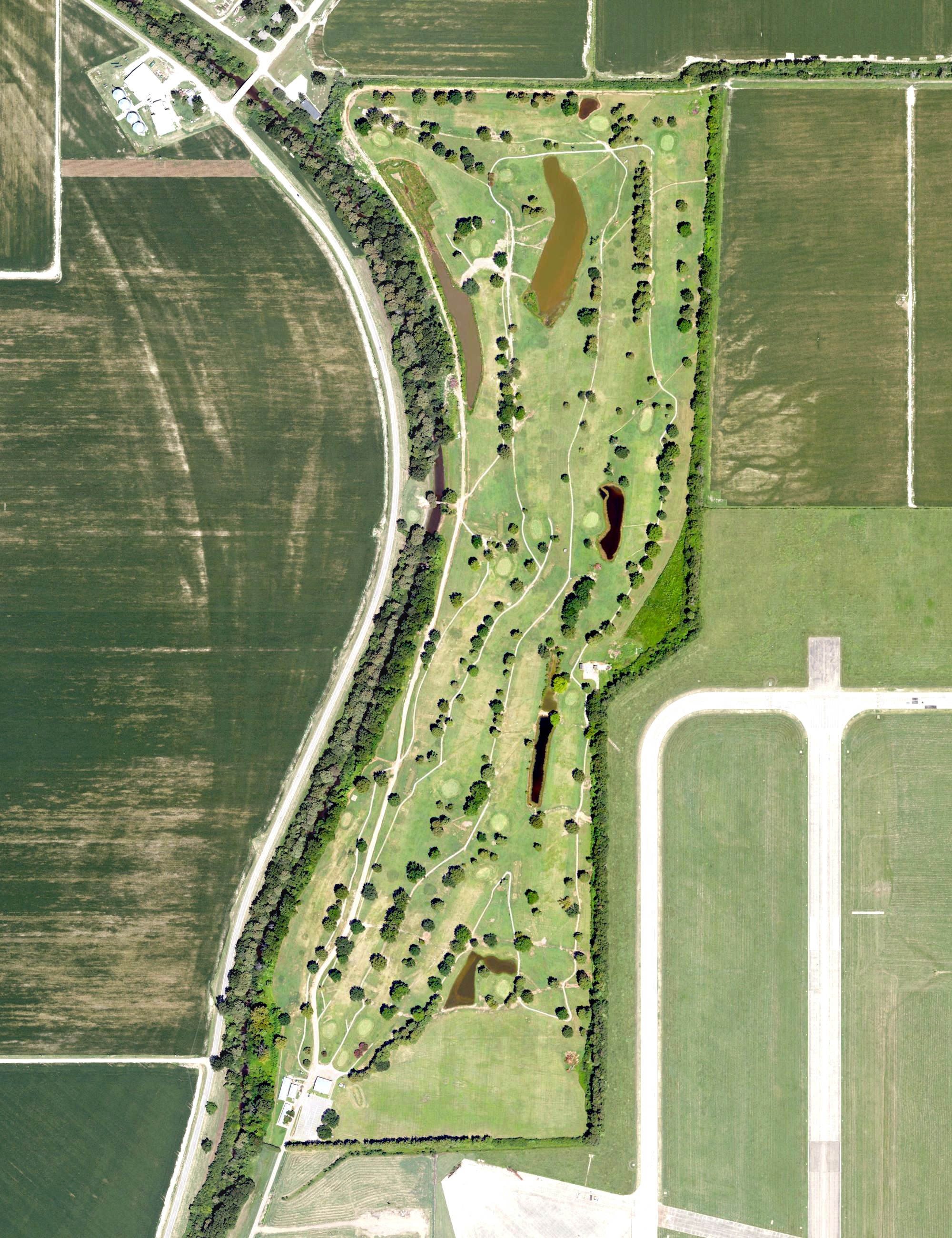 Aerial view of Greenville Golf Course, MS