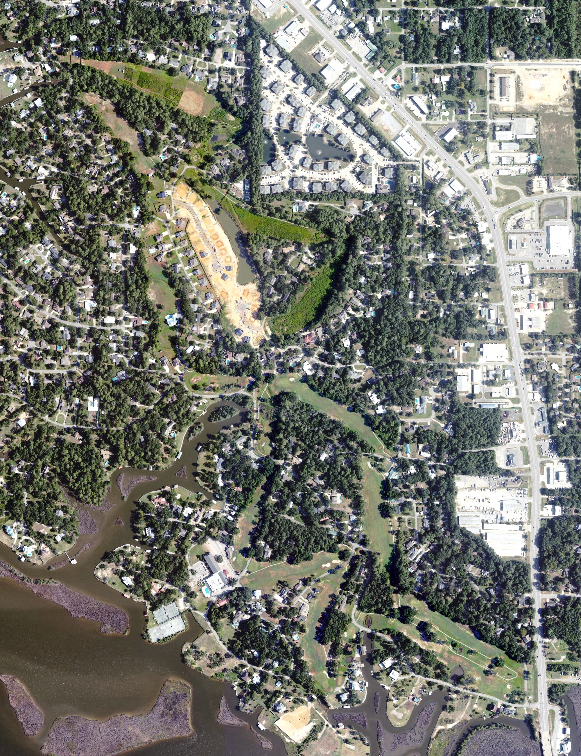 Aerial view of Gulf Hills, MS