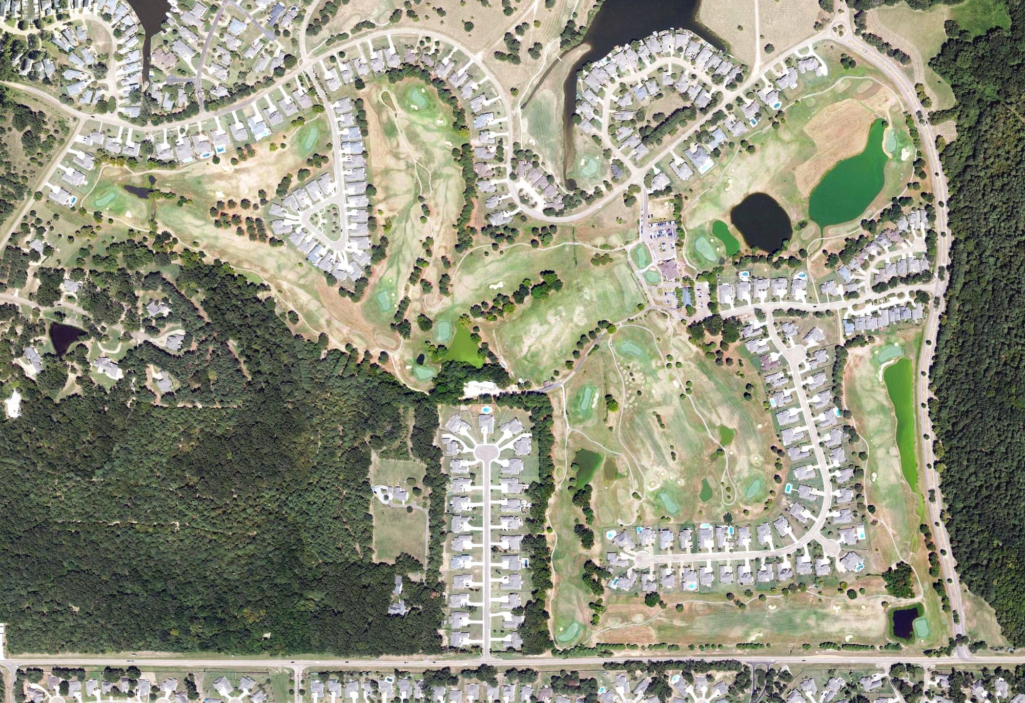 Aerial view of Lake Caroline Golf Club, MS