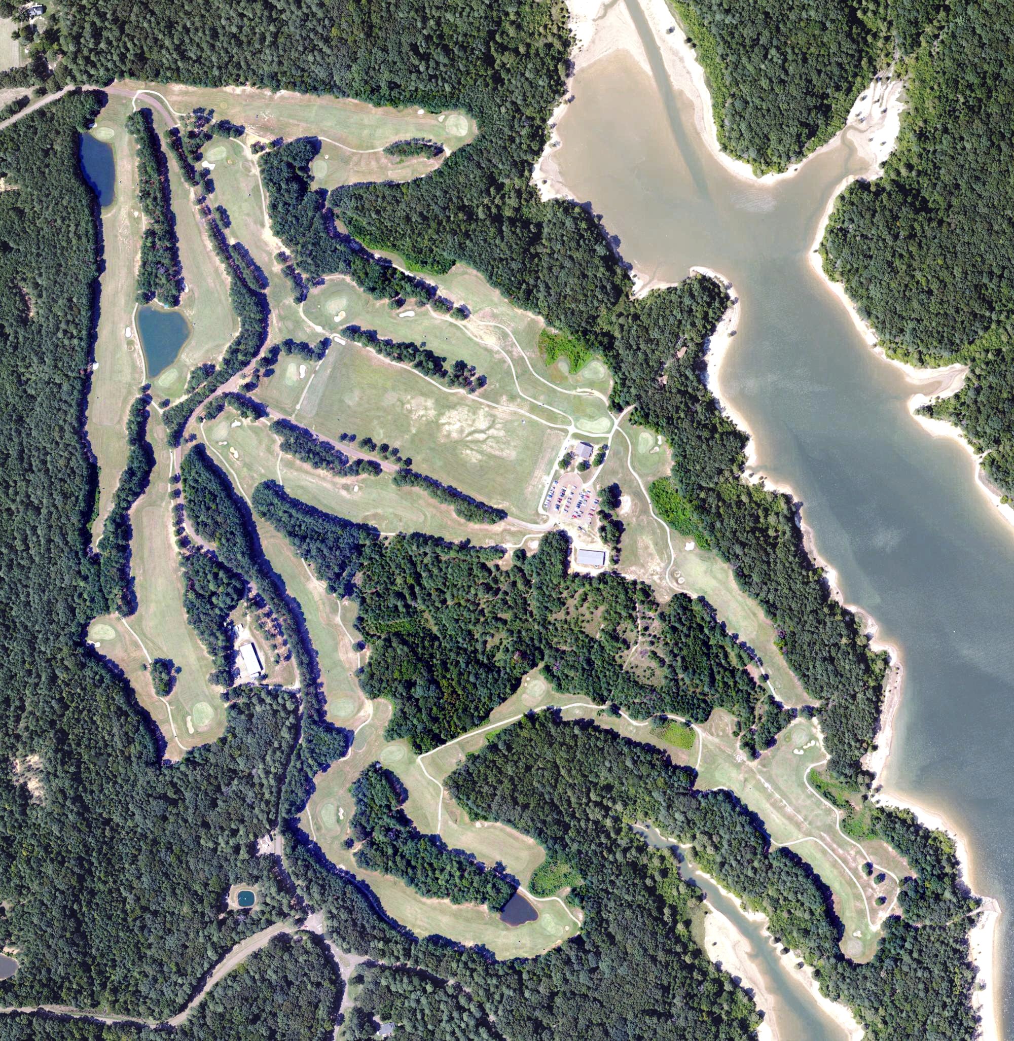 Aerial view of Mallard Pointe Golf Course, MS