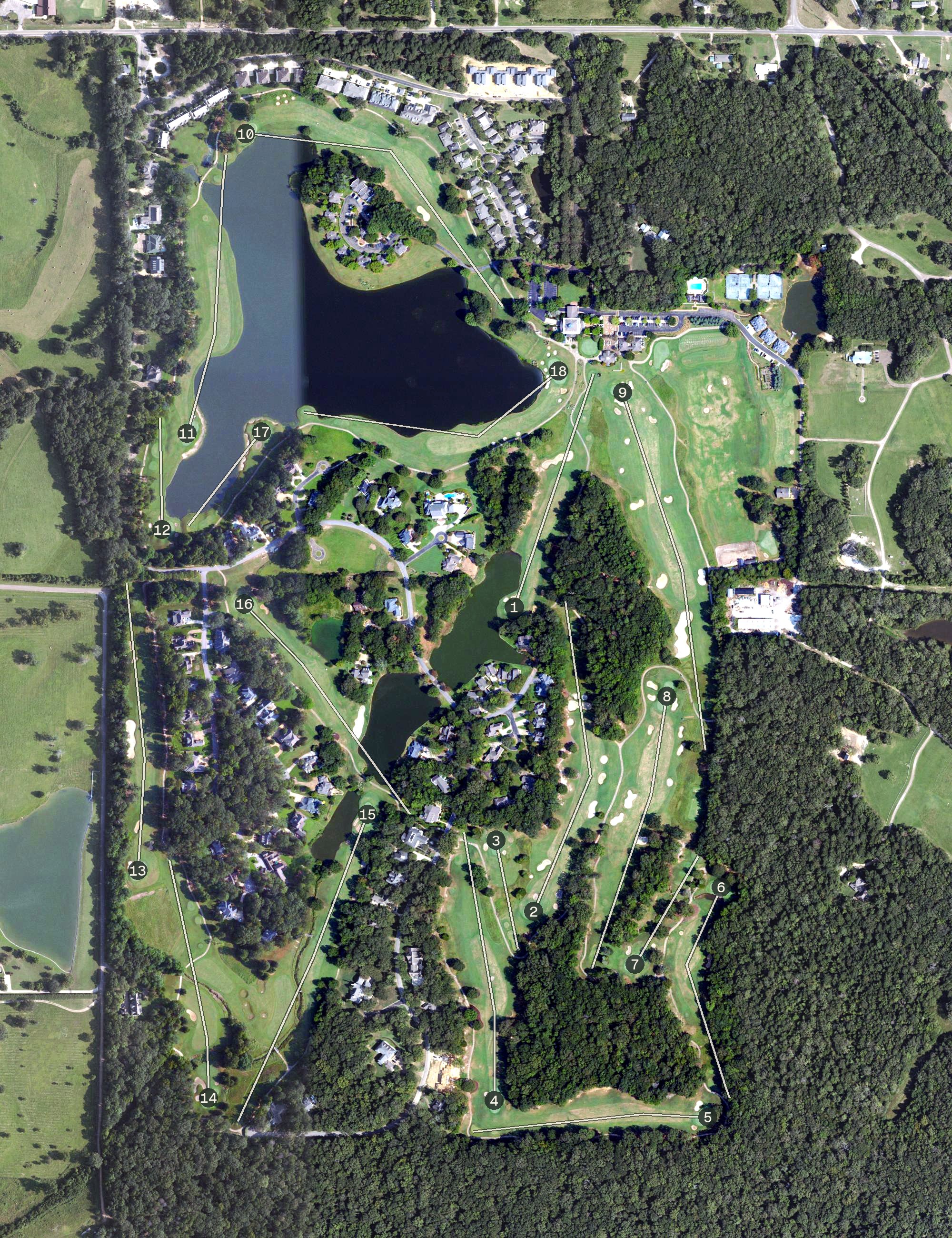 Aerial view of Old Waverly, MS