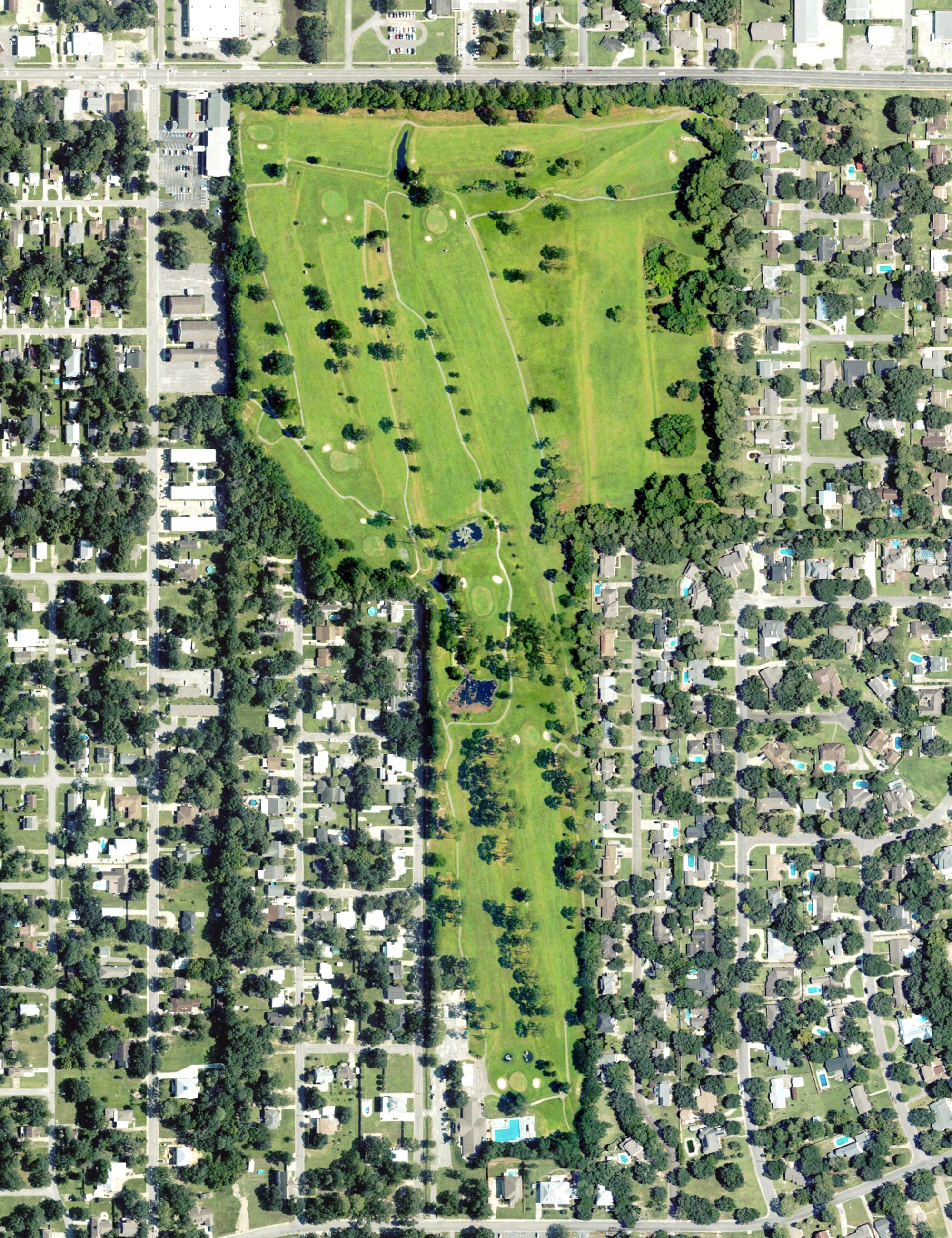 Aerial view of Pascagoula Country Club, MS
