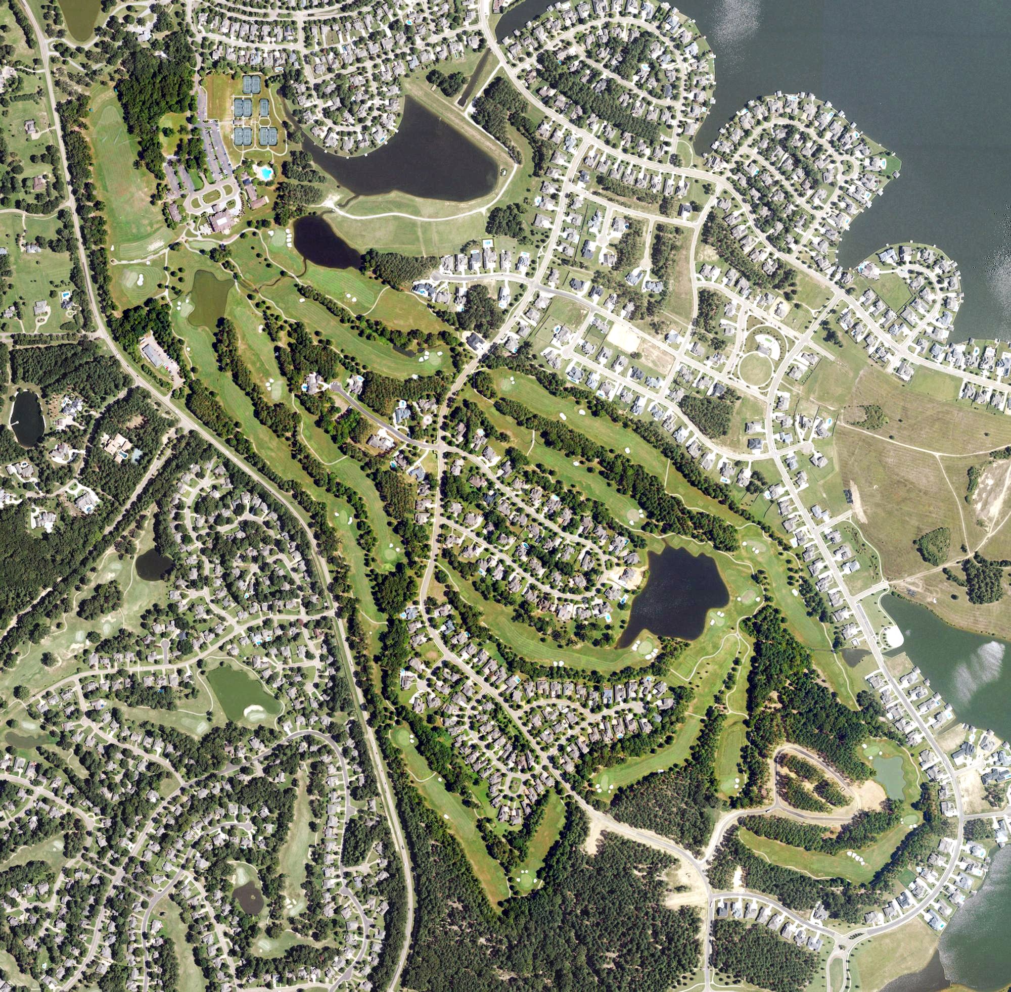 Aerial view of Reunion Golf and Country Club, MS
