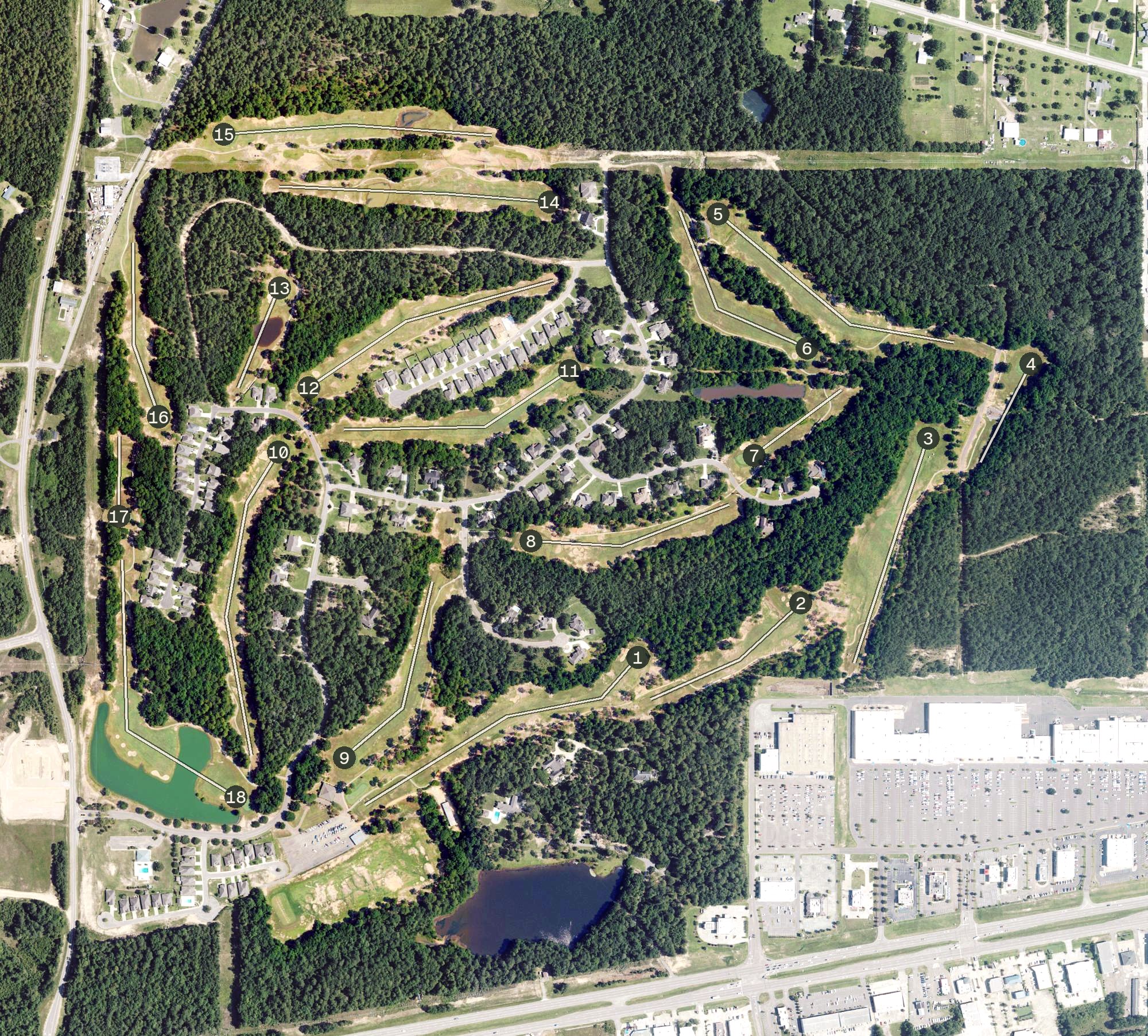 Aerial view of Shadow Ridge, MS